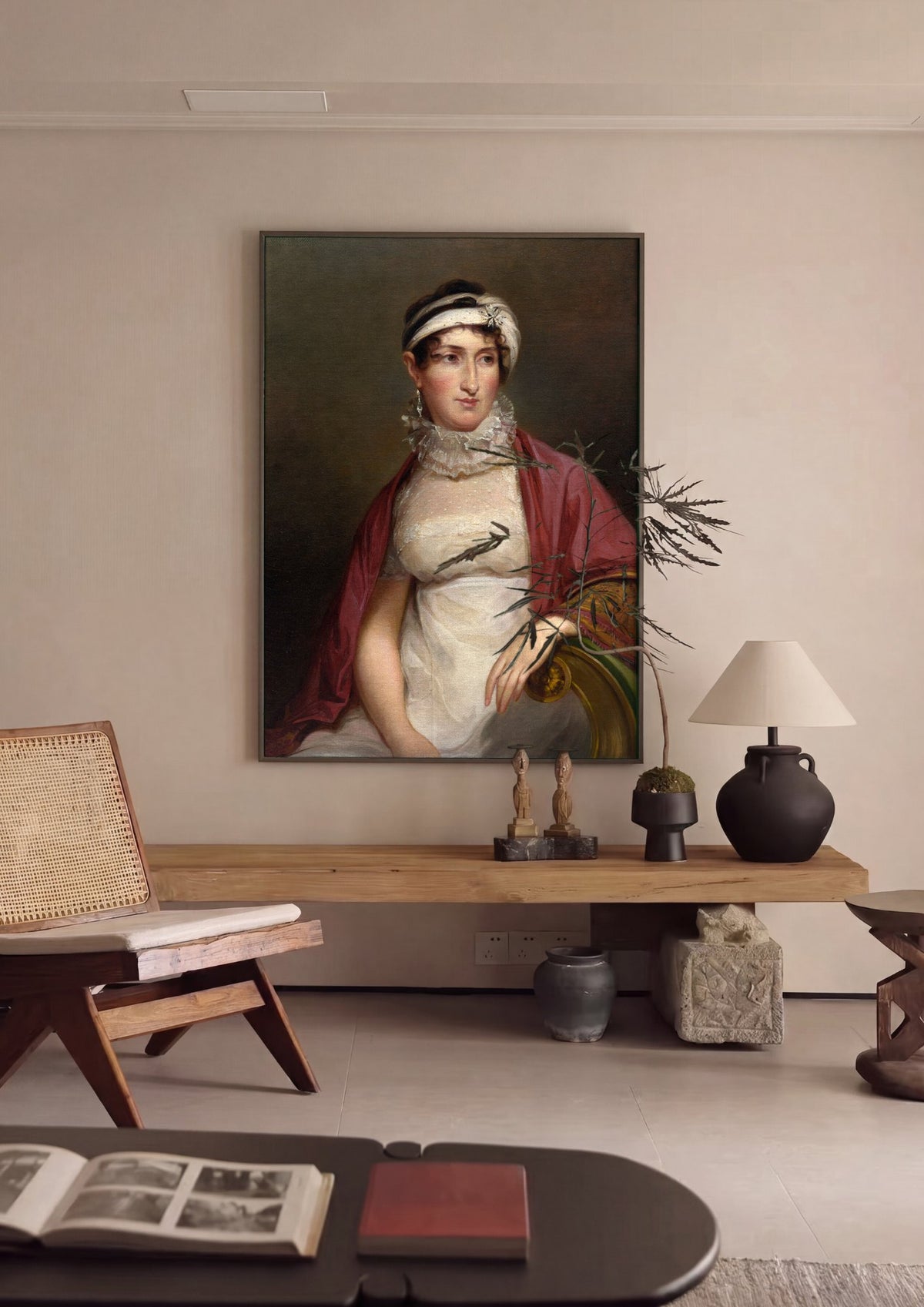 Quadro Decorativo Retrato de Dama - Thomas Sully | quadro emoldurado na parede