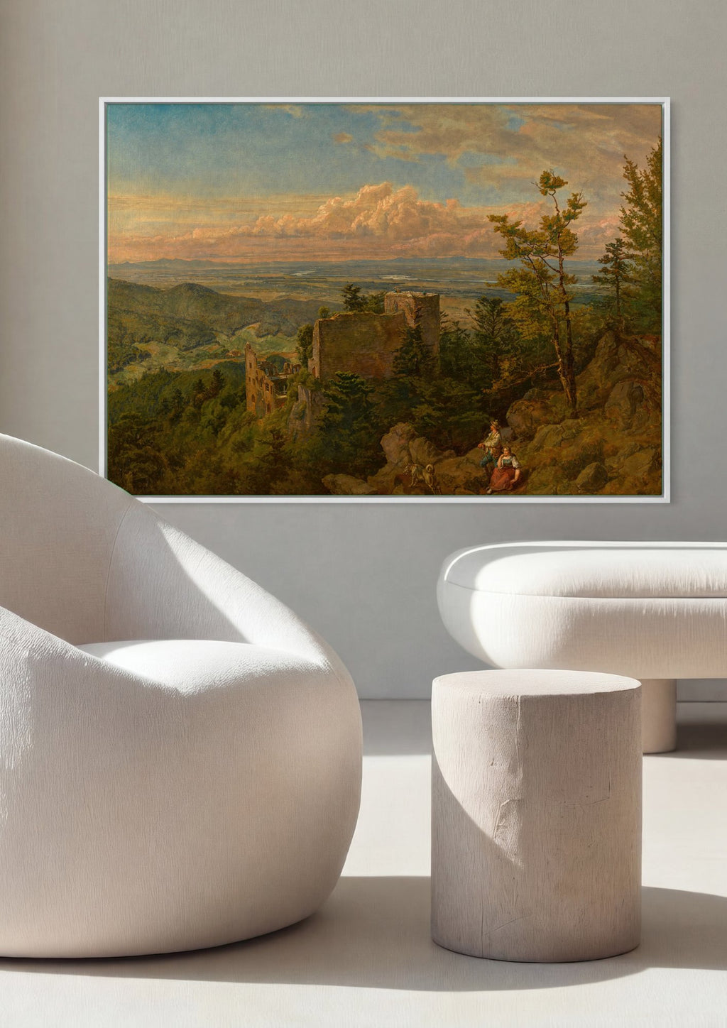 Quadro Decorativo Ruínas do Castelo - Hans Thoma | quadro emoldurado na parede