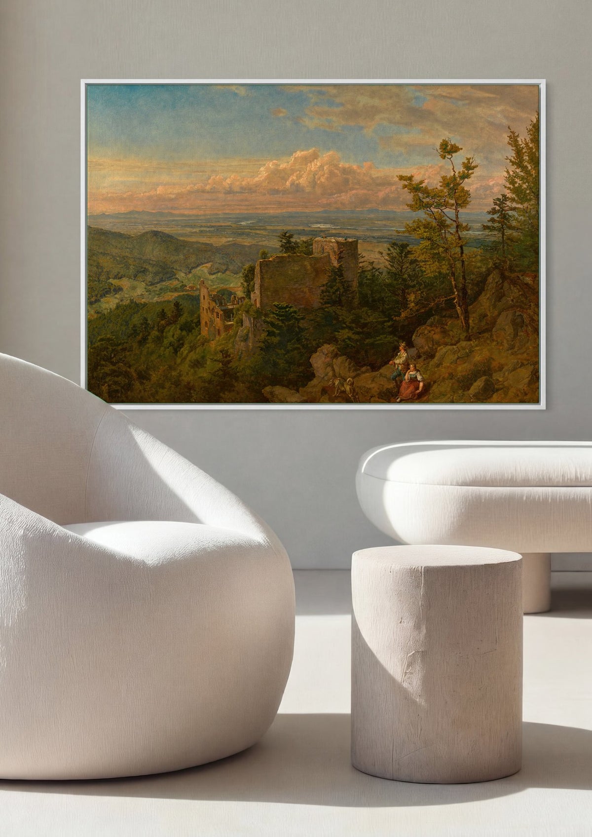 Quadro Decorativo Ruínas do Castelo - Hans Thoma | quadro emoldurado na parede