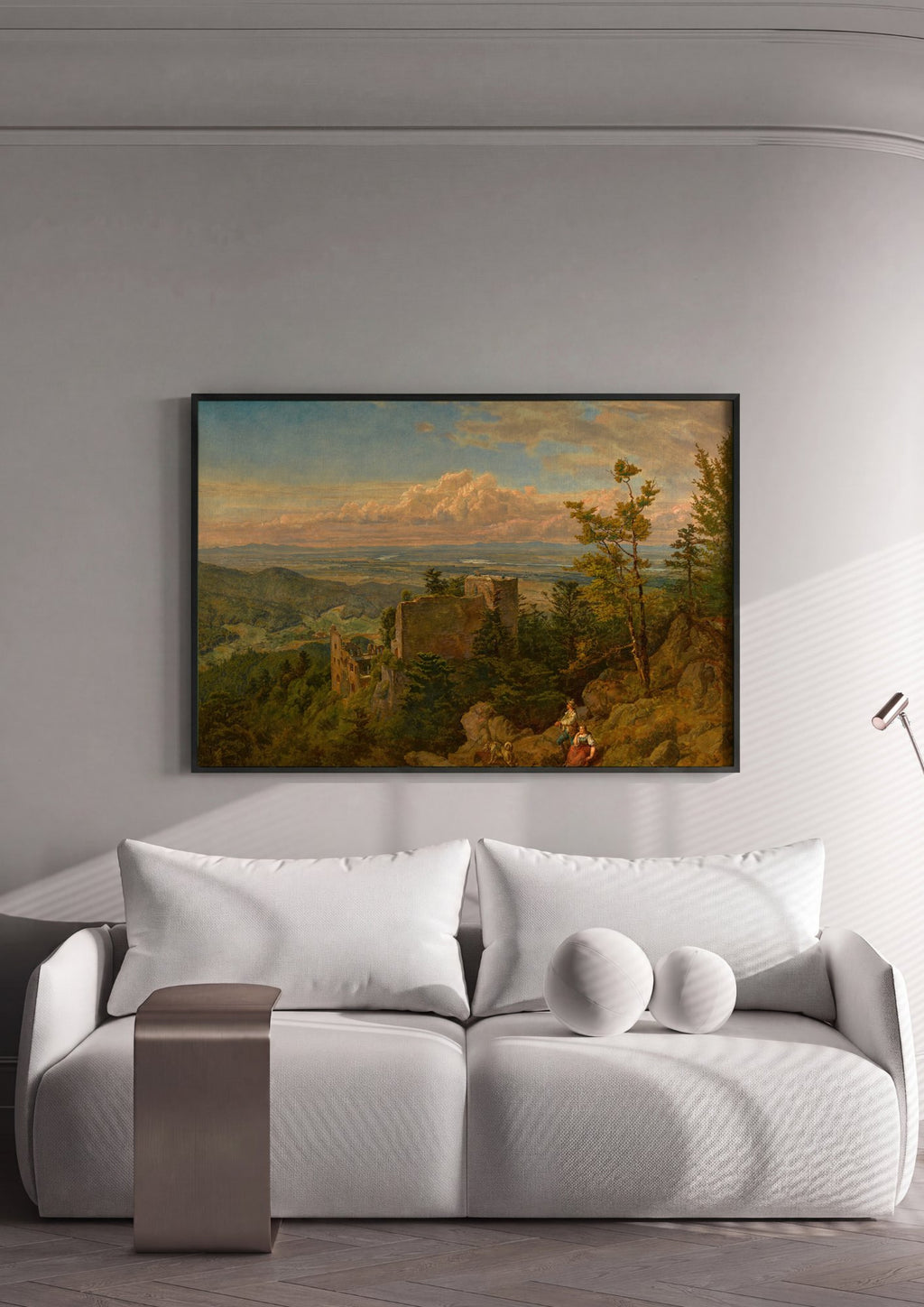 Quadro Decorativo Ruínas do Castelo - Hans Thoma | quadro emoldurado na parede