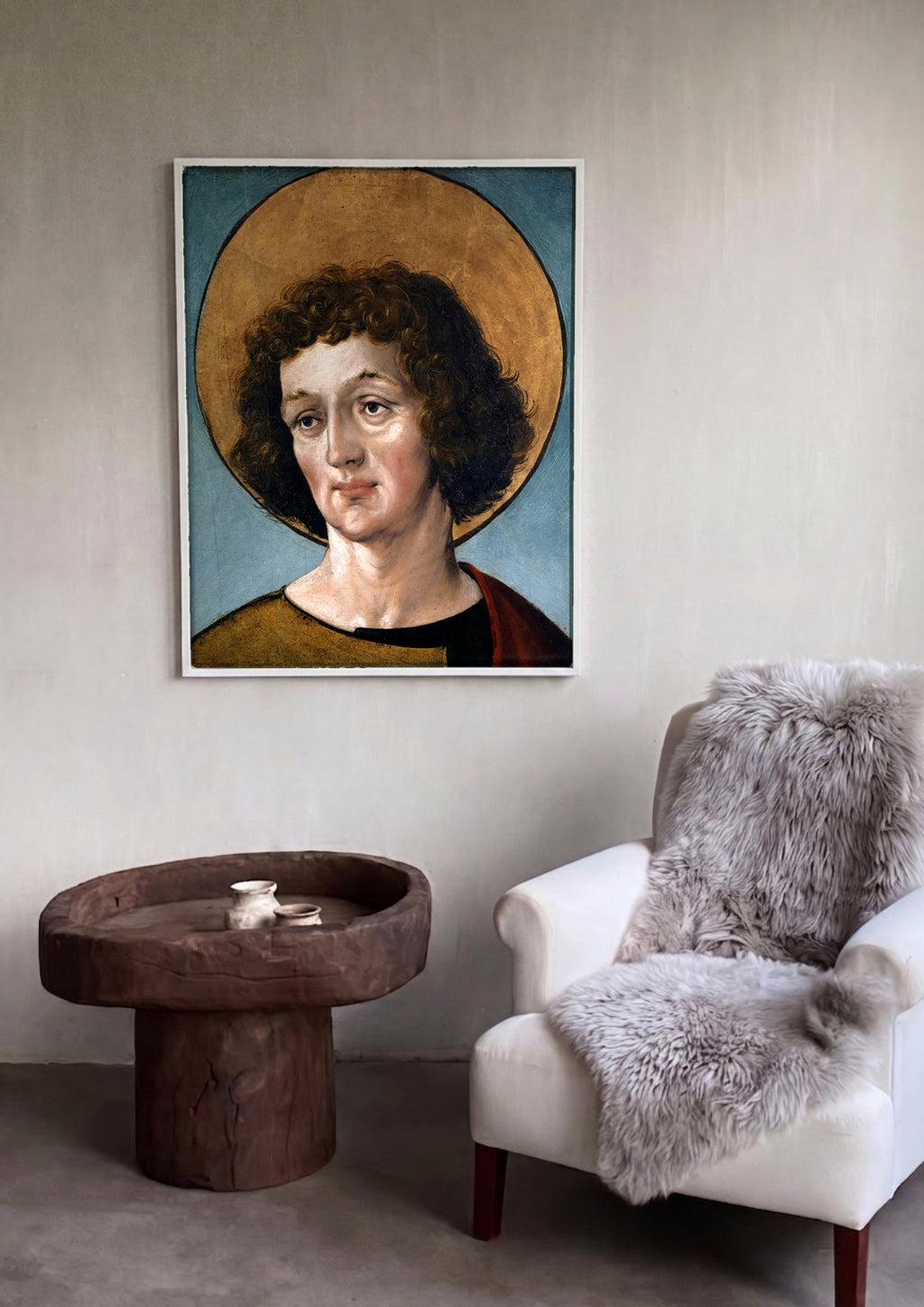 Quadro Decorativo Homem com Auréola - Hans Holbein, o Velho | quadro emoldurado na parede