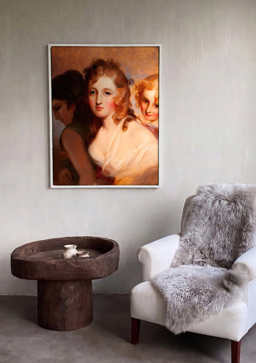 Quadro Decorativo 'As Tres Idades' - Thomas Sully | quadro emoldurado na parede