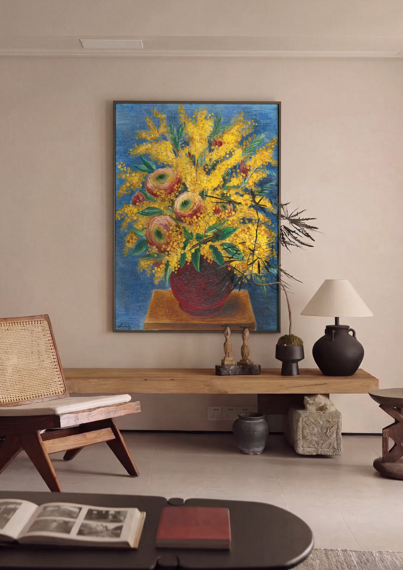 Quadro Decorativo de Vaso de Flores - Moïse Kisling | quadro emoldurado na parede