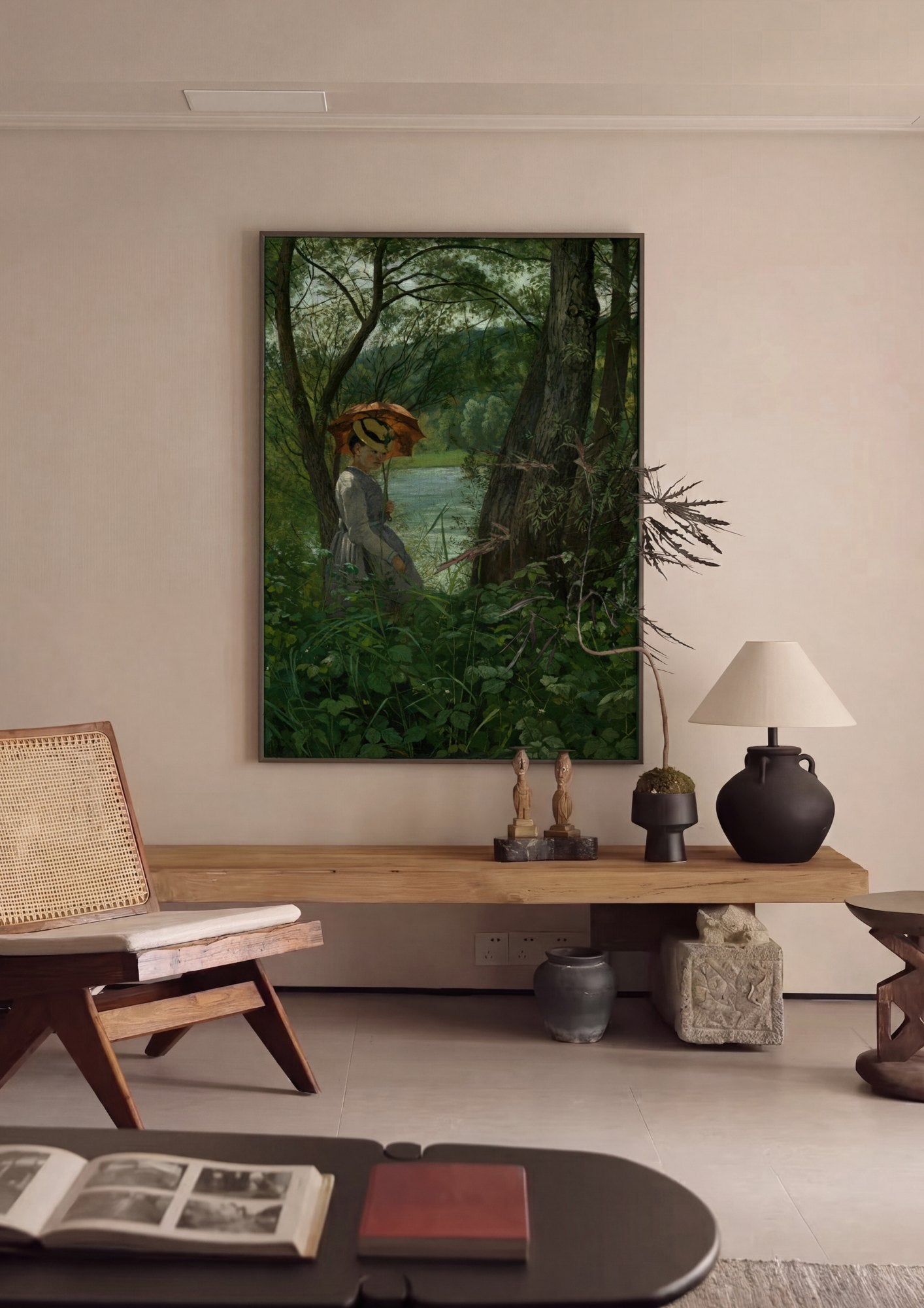 Quadro Decorativo A Caminho do Lago - Hans Thoma | quadro emoldurado na parede
