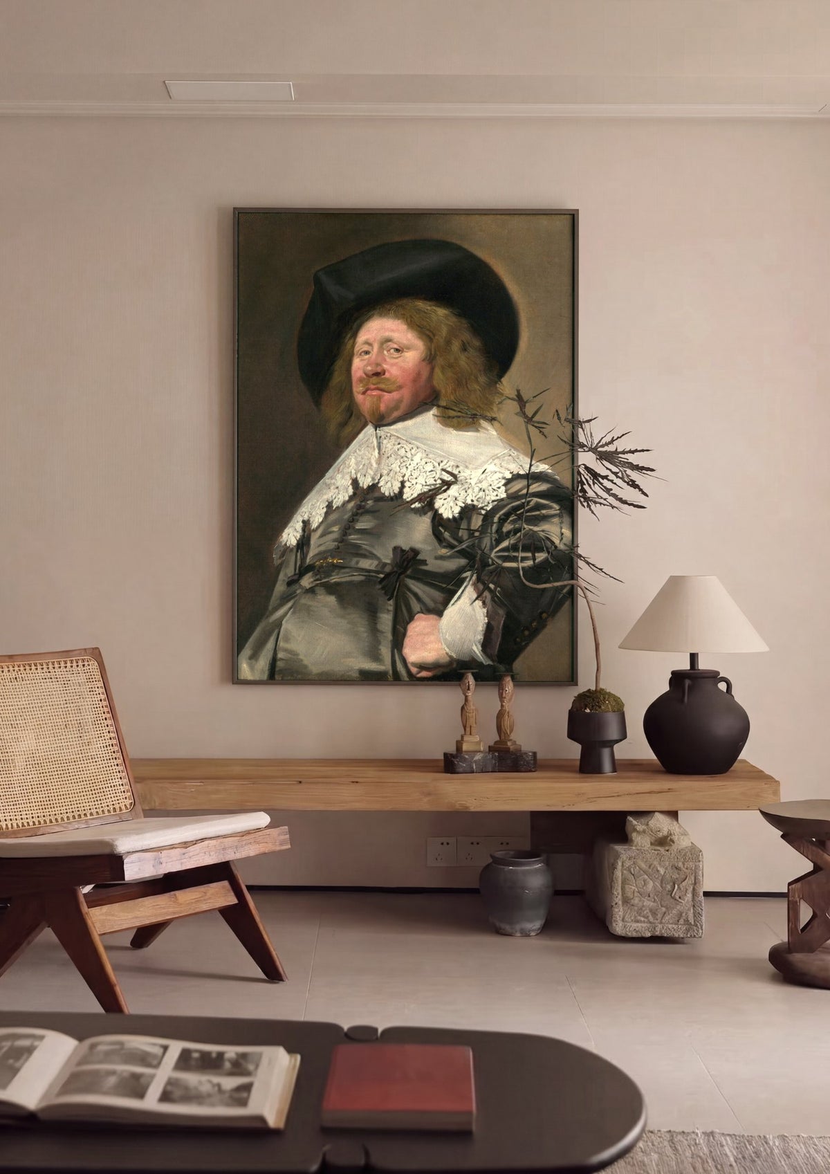 Quadro Decorativo Retrato de Homem - Frans Hals | quadro emoldurado na parede