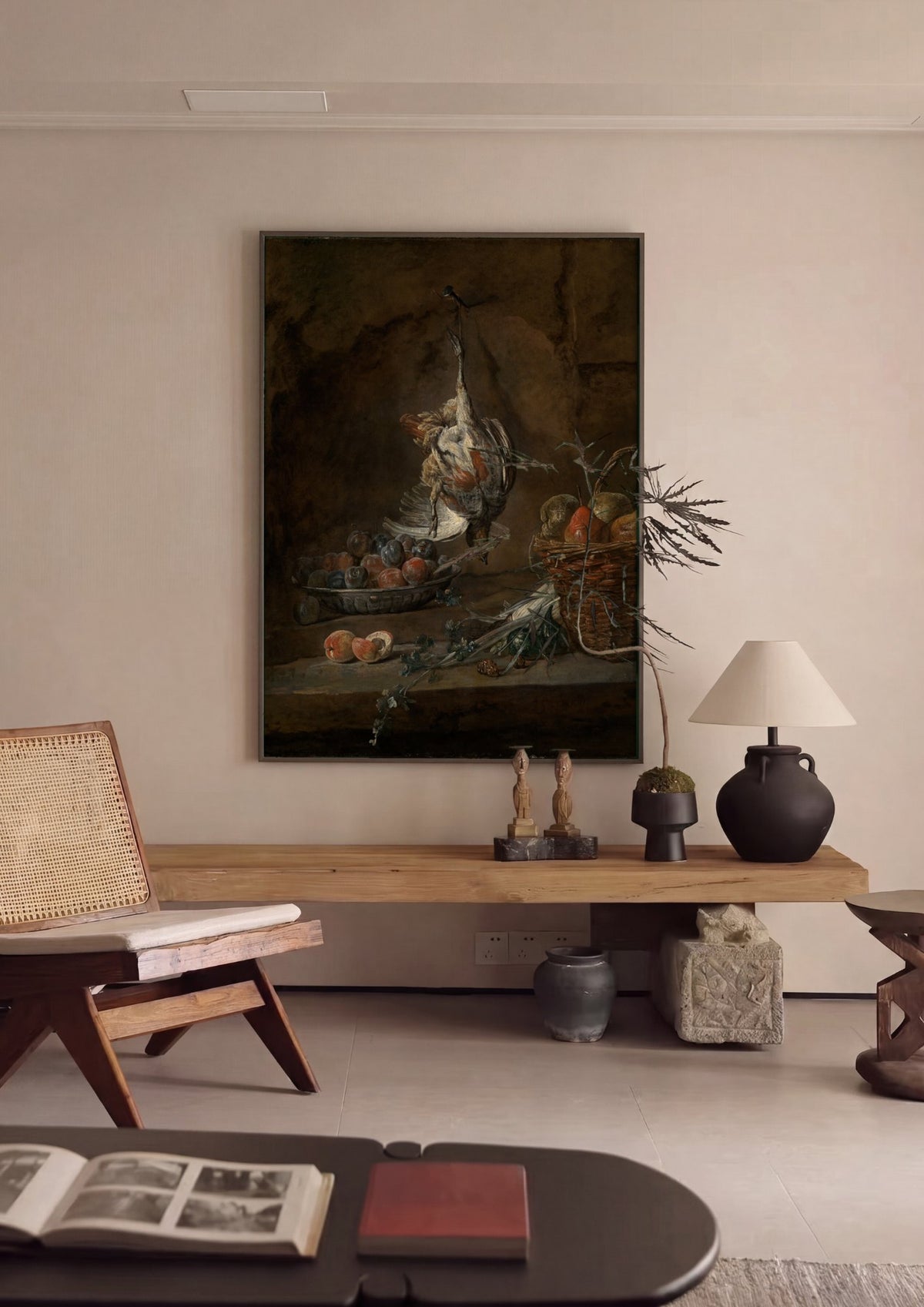 Quadro Decorativo Natureza-morta com Pássaro Morto - Chardin | quadro emoldurado na parede