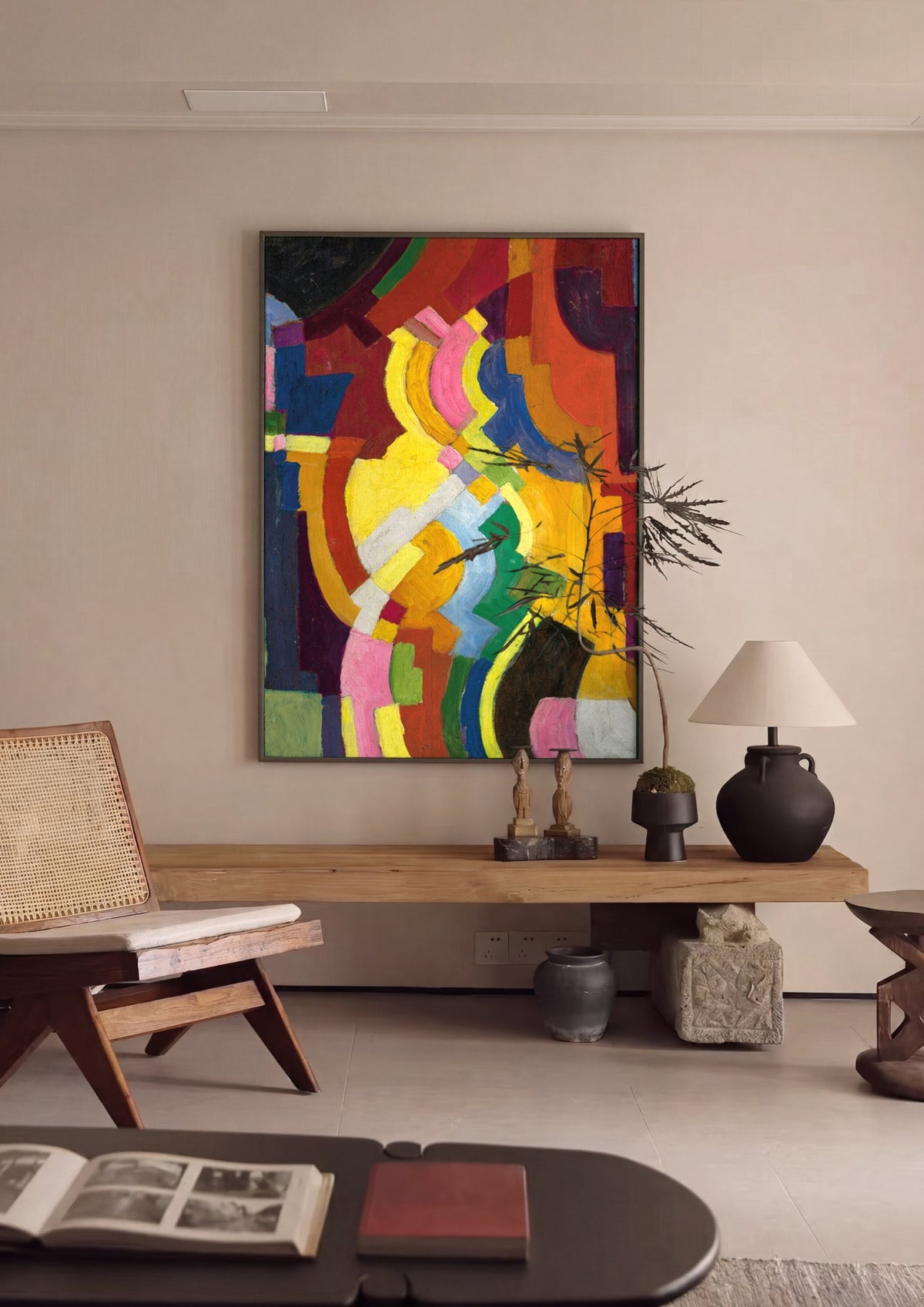 Quadro Decorativo Formas Abstratas - August Macke | quadro emoldurado na parede