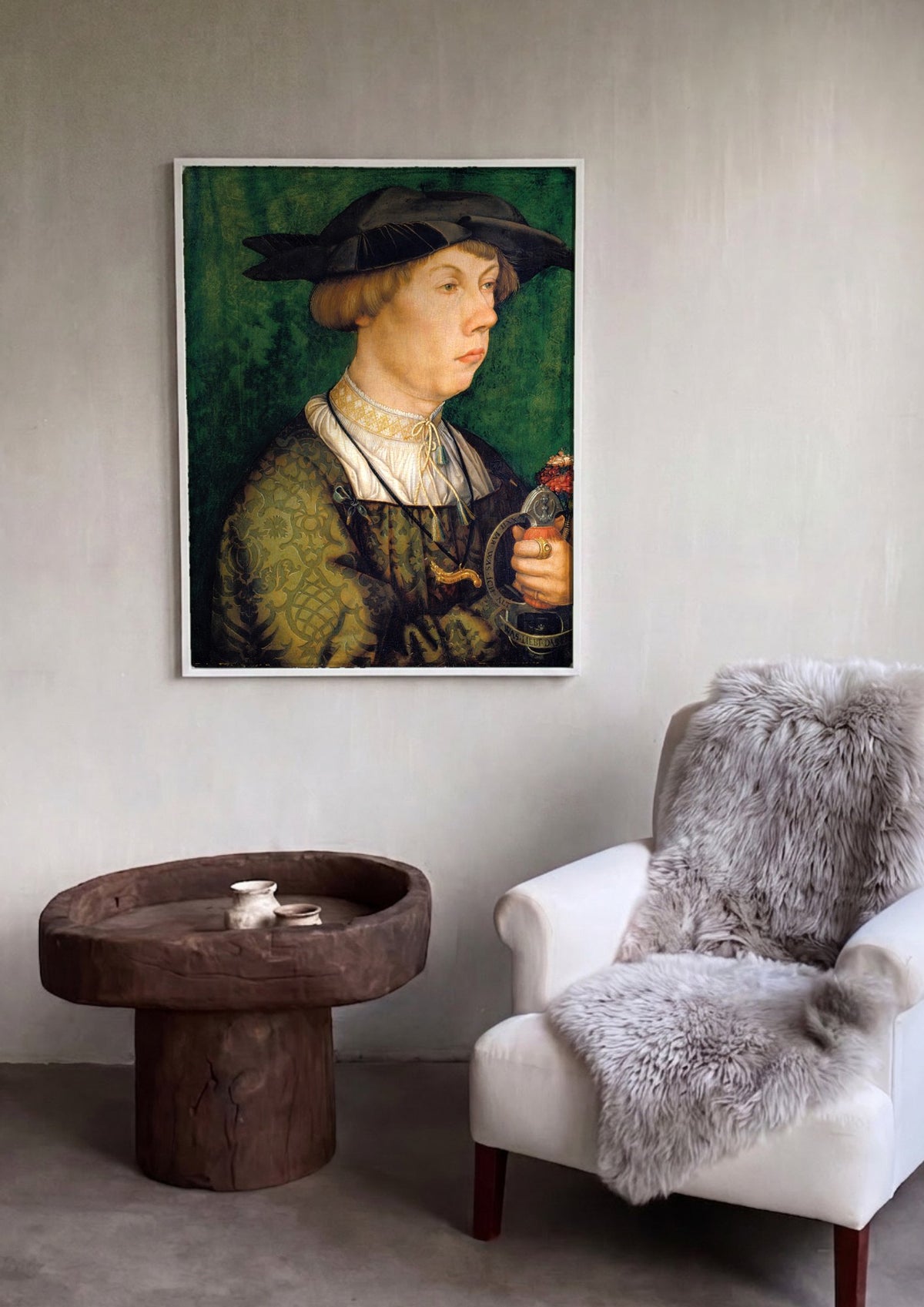 Quadro Decorativo O Jovem com Cravo - Hans Holbein, o Jovem | quadro emoldurado na parede