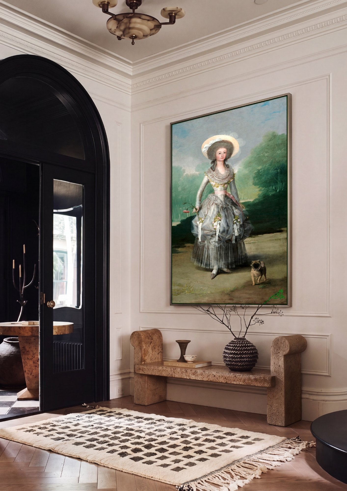 Quadro Decorativo A Marquesa de Pontejos - Goya | quadro emoldurado na parede