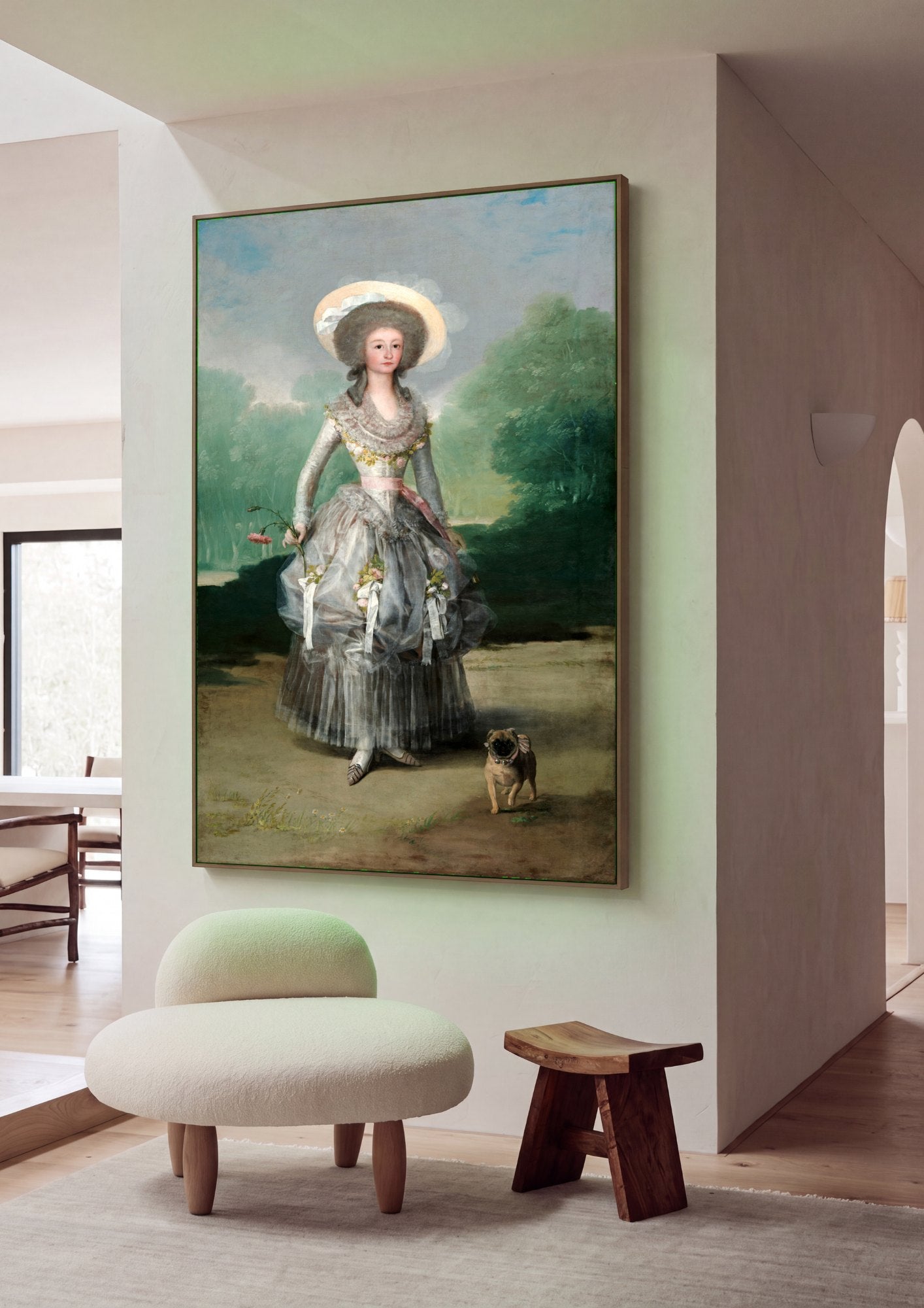 Quadro Decorativo A Marquesa de Pontejos - Goya | quadro emoldurado na parede