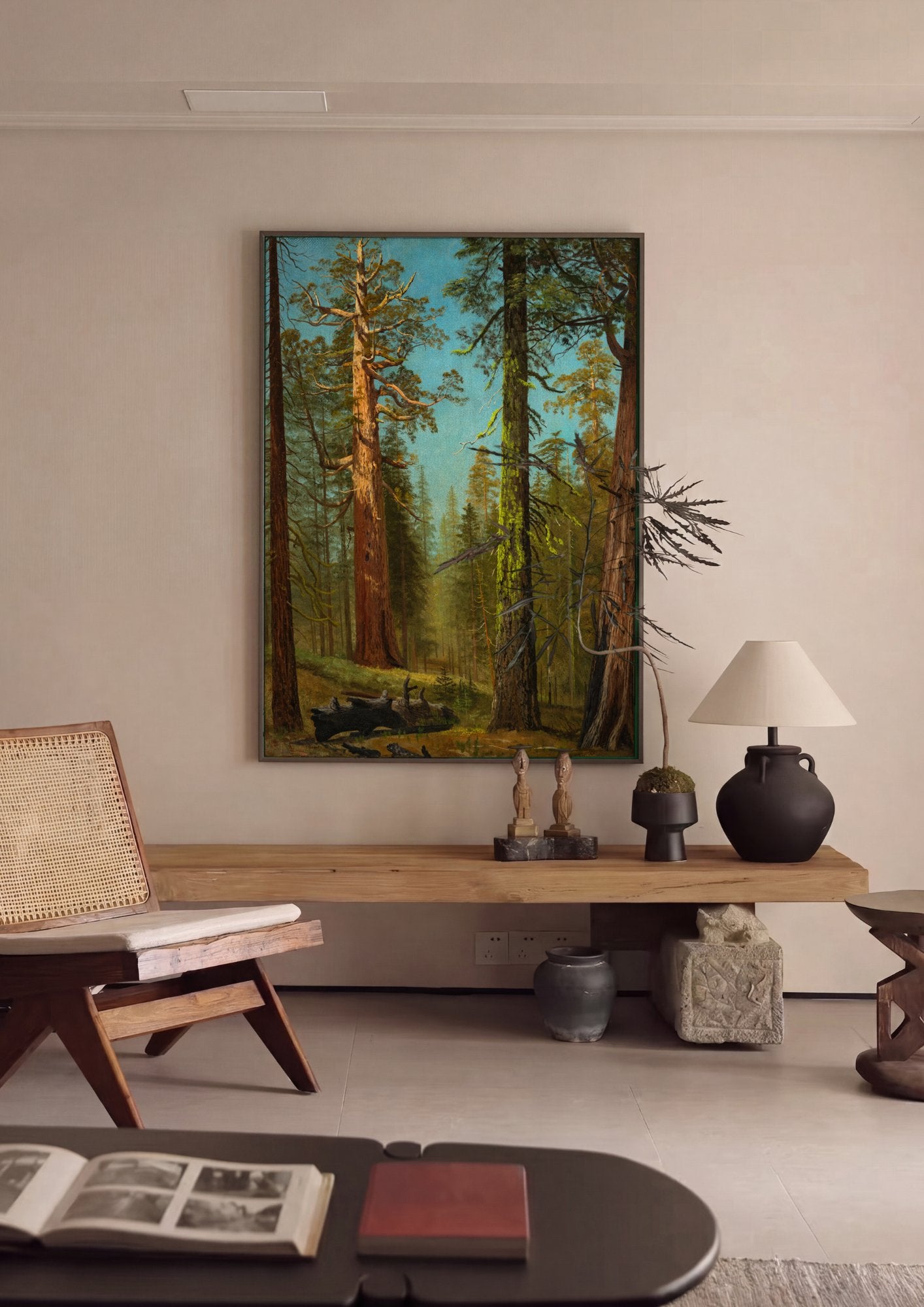 Quadro Decorativo Floresta de Sequoias - Albert Bierstadt em ambiente decorado