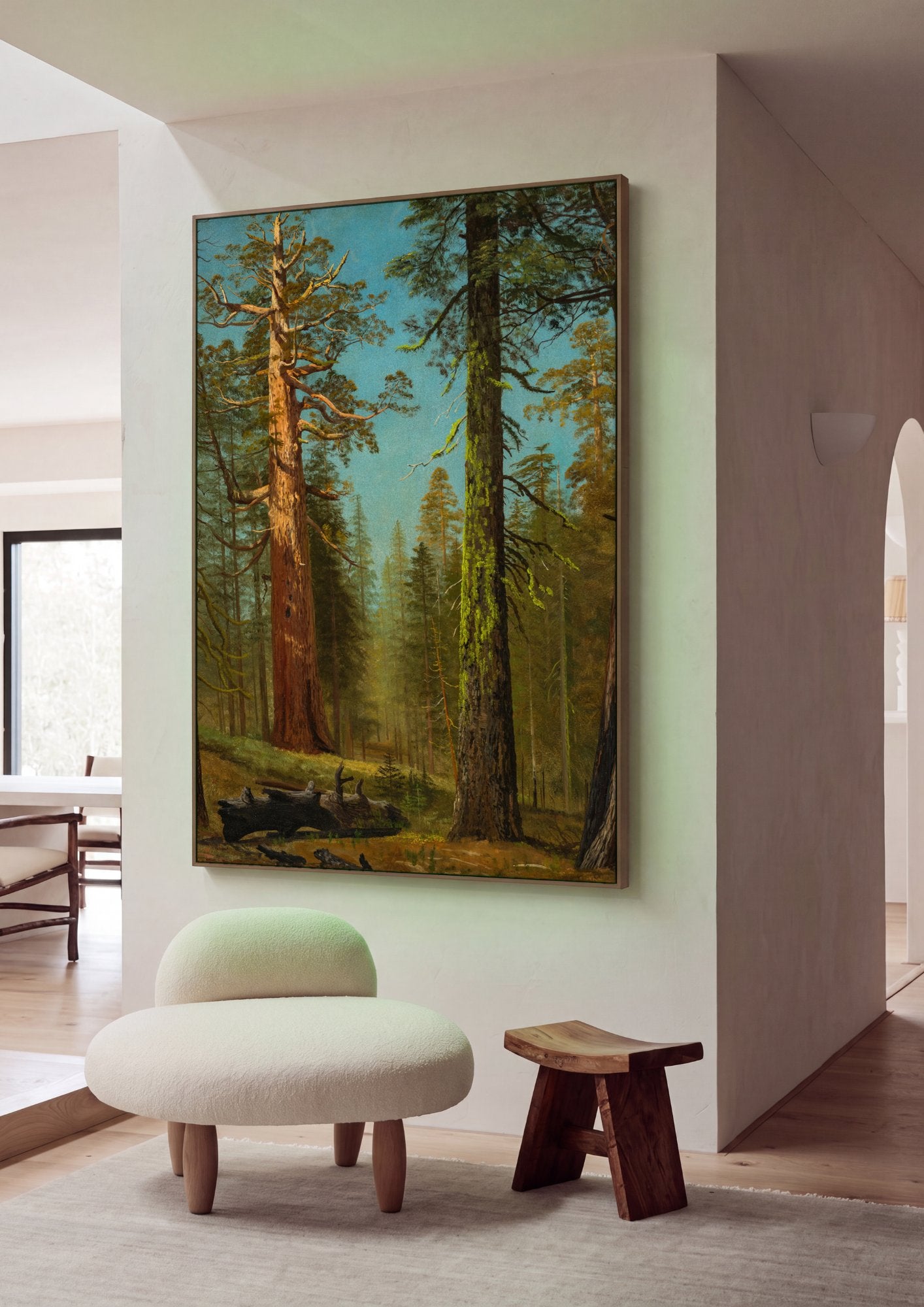 Quadro Decorativo Floresta de Sequoias - Albert Bierstadt em ambiente decorado