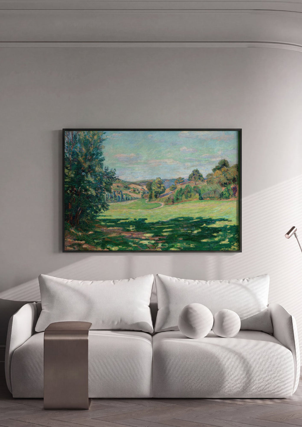 Quadro Decorativo Paisagem com Árvores - Armand Guillaumin em ambiente decorado