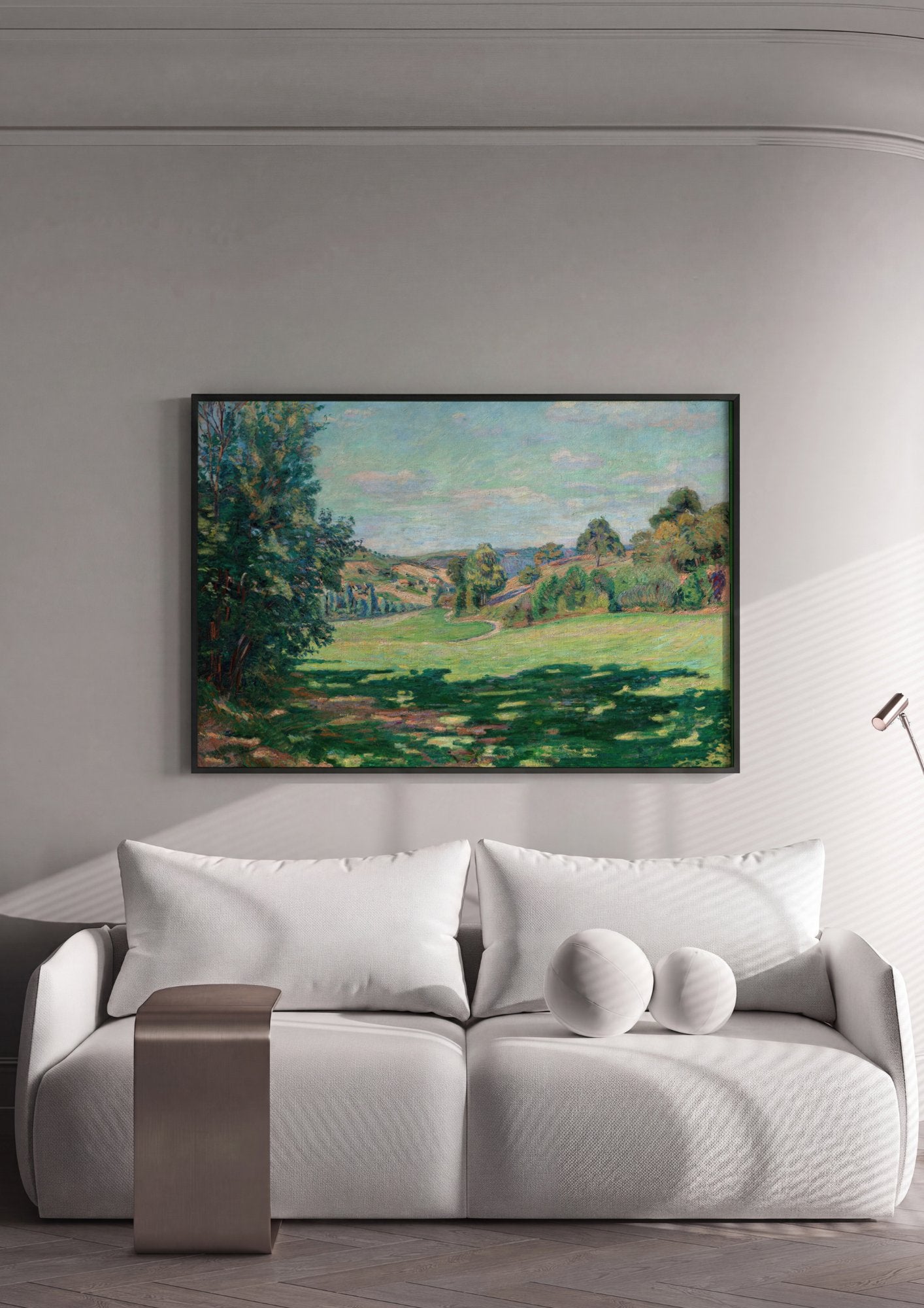 Quadro Decorativo Paisagem com Árvores - Armand Guillaumin em ambiente decorado
