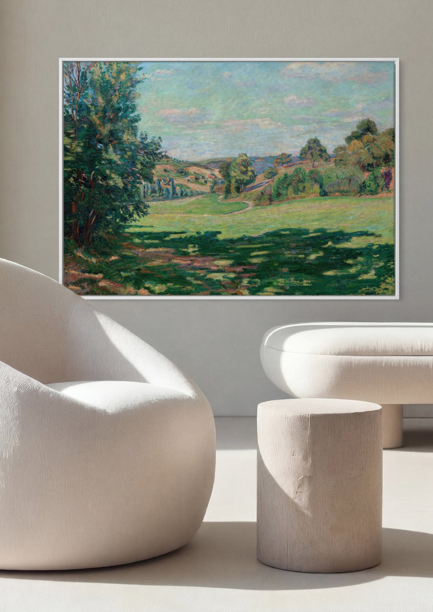 Quadro Decorativo Paisagem com Árvores - Armand Guillaumin em ambiente decorado