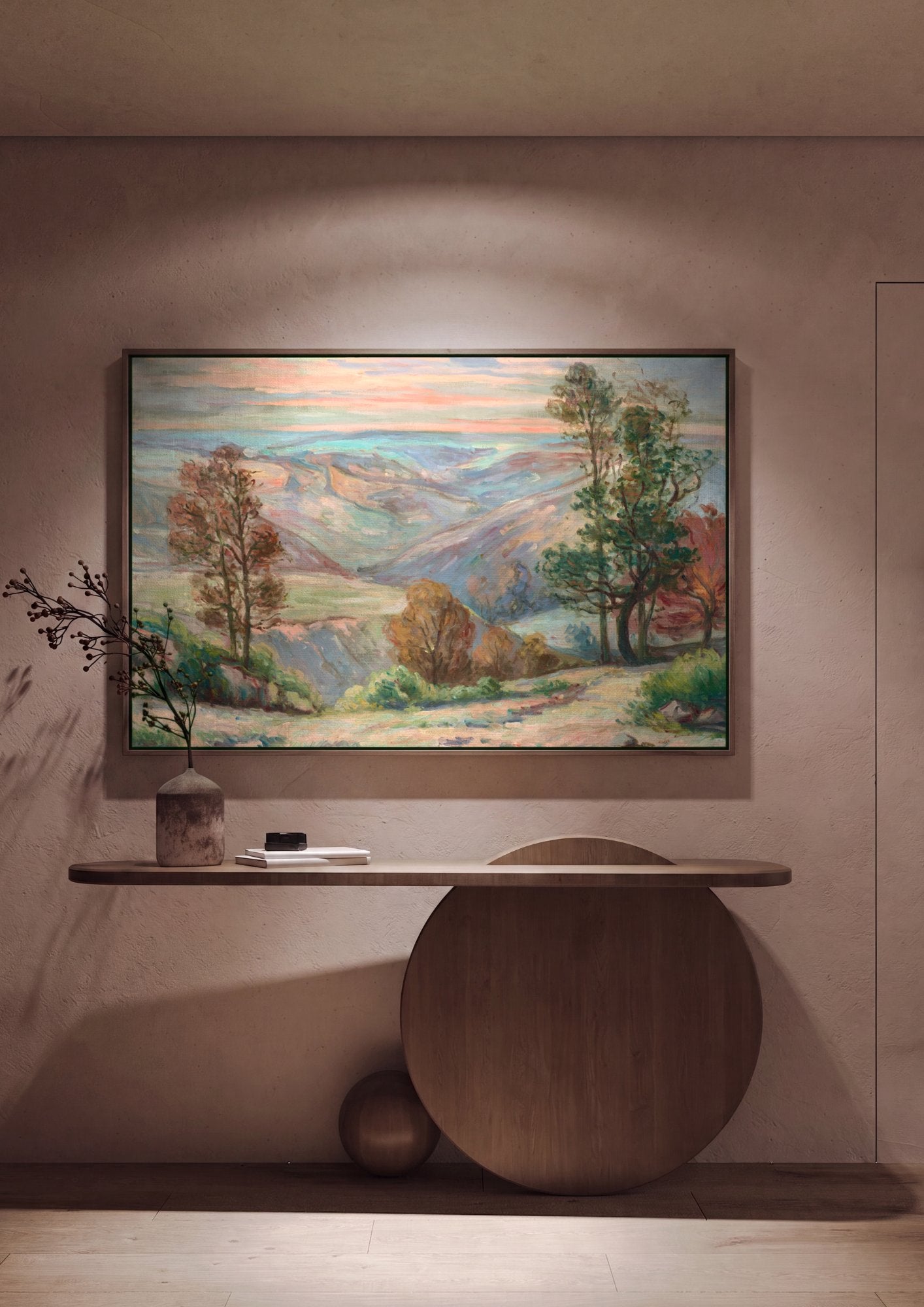 Quadro Decorativo Paisagem com Árvores - Armand Guillaumin em ambiente decorado