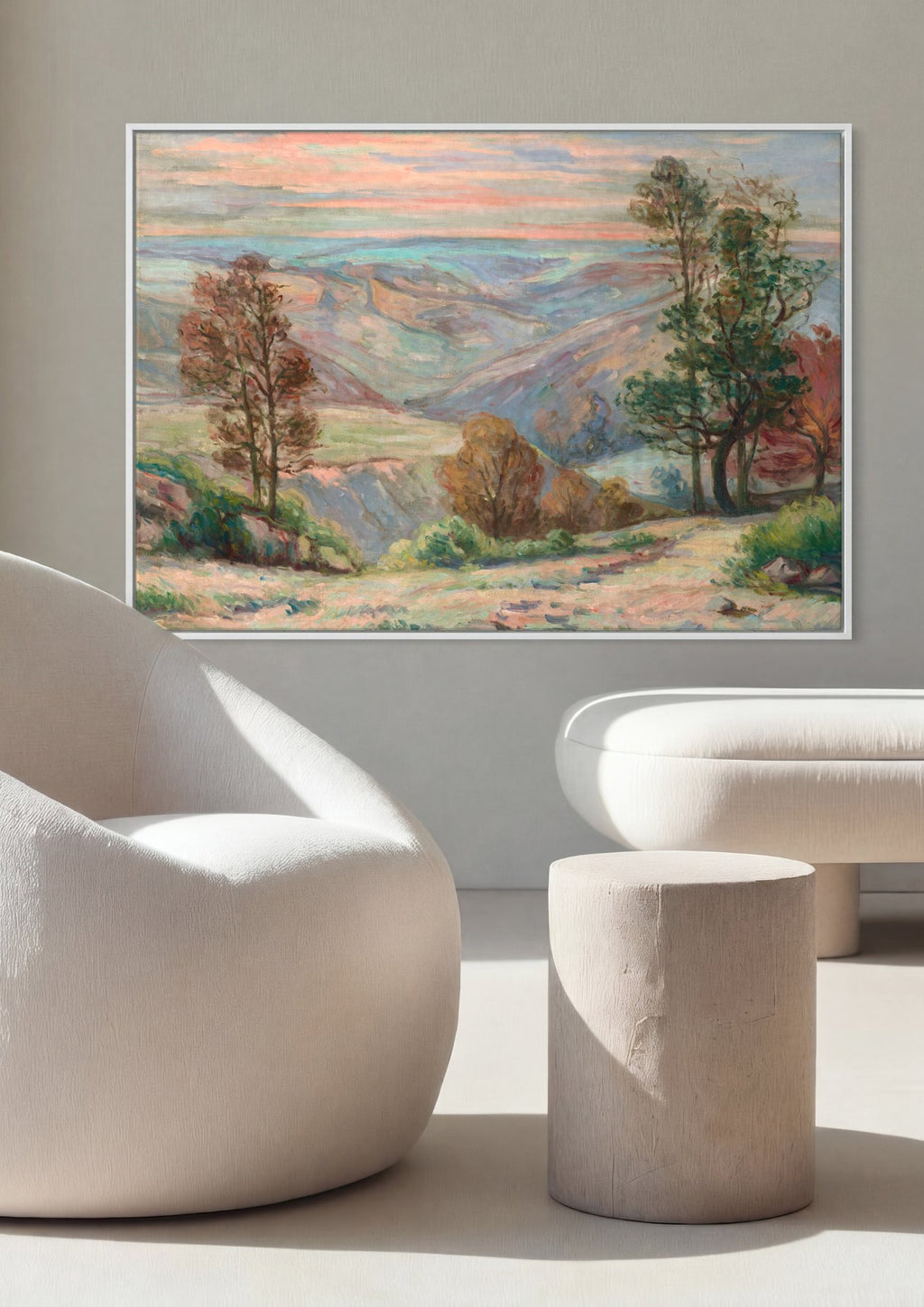 Quadro Decorativo Paisagem com Árvores - Armand Guillaumin em ambiente decorado