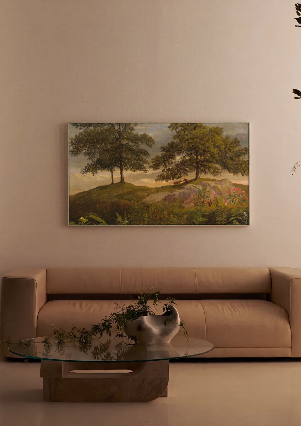 Quadro Decorativo Paisagem com Árvores - Albert Bierstadt em ambiente decorado