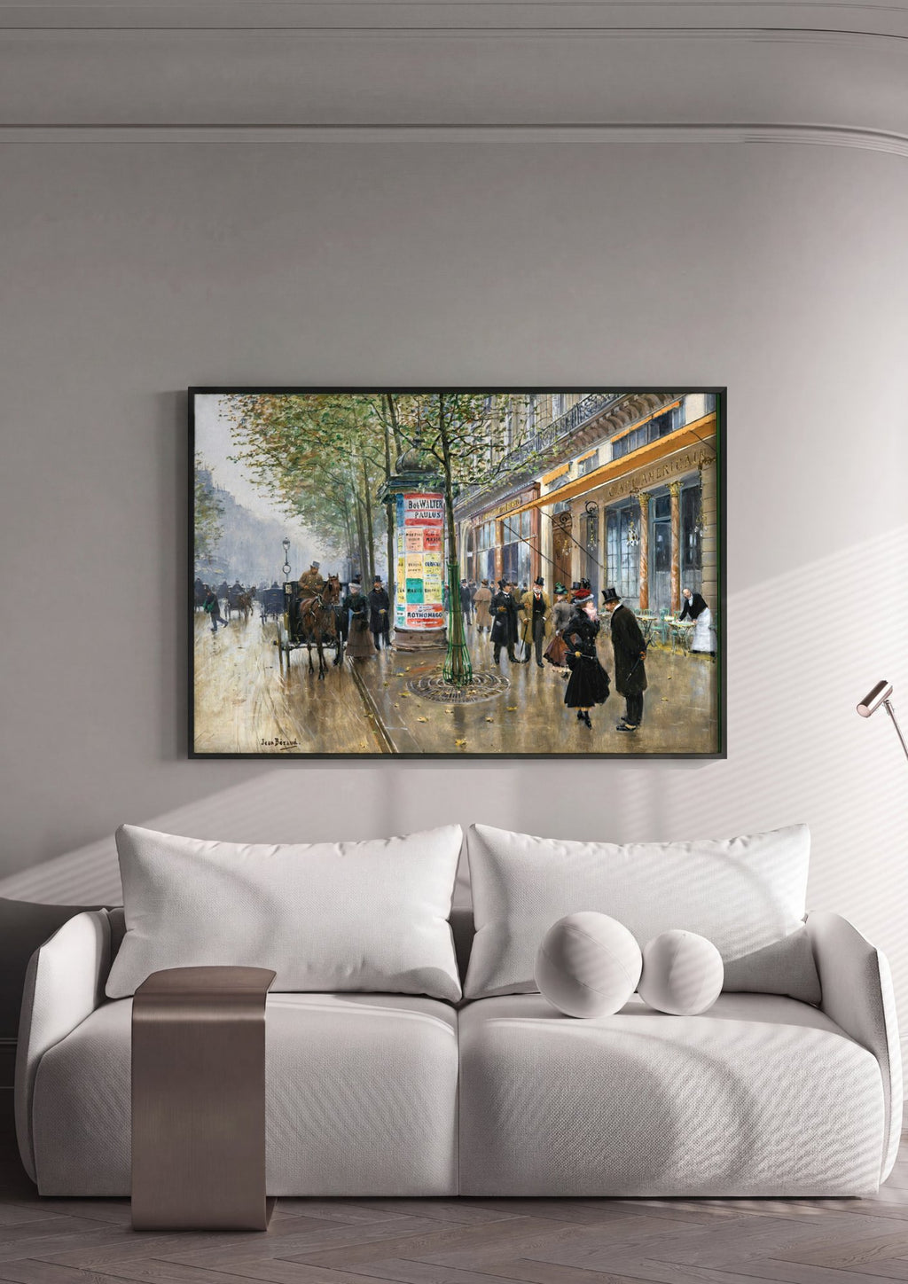 Quadro Decorativo A Rua de Paris após a Chuva - Jean Béraud em ambiente decorado