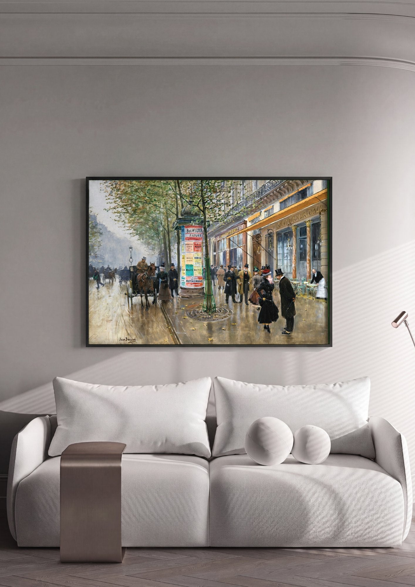 Quadro Decorativo A Rua de Paris após a Chuva - Jean Béraud em ambiente decorado