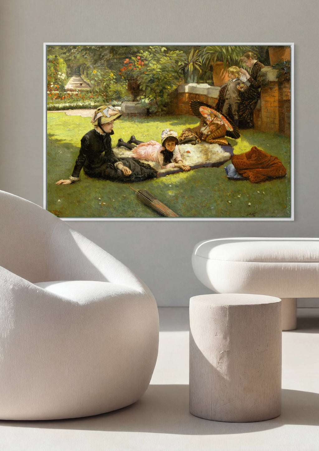 Quadro Decorativo A Festa no Jardim - Tissot | quadro emoldurado na parede