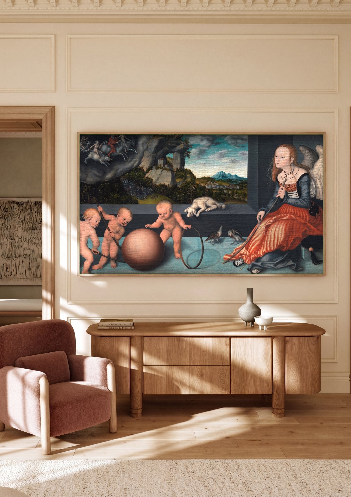 Quadro Decorativo A Idade de Ouro - Lucas Cranach, o Velho | quadro emoldurado na parede