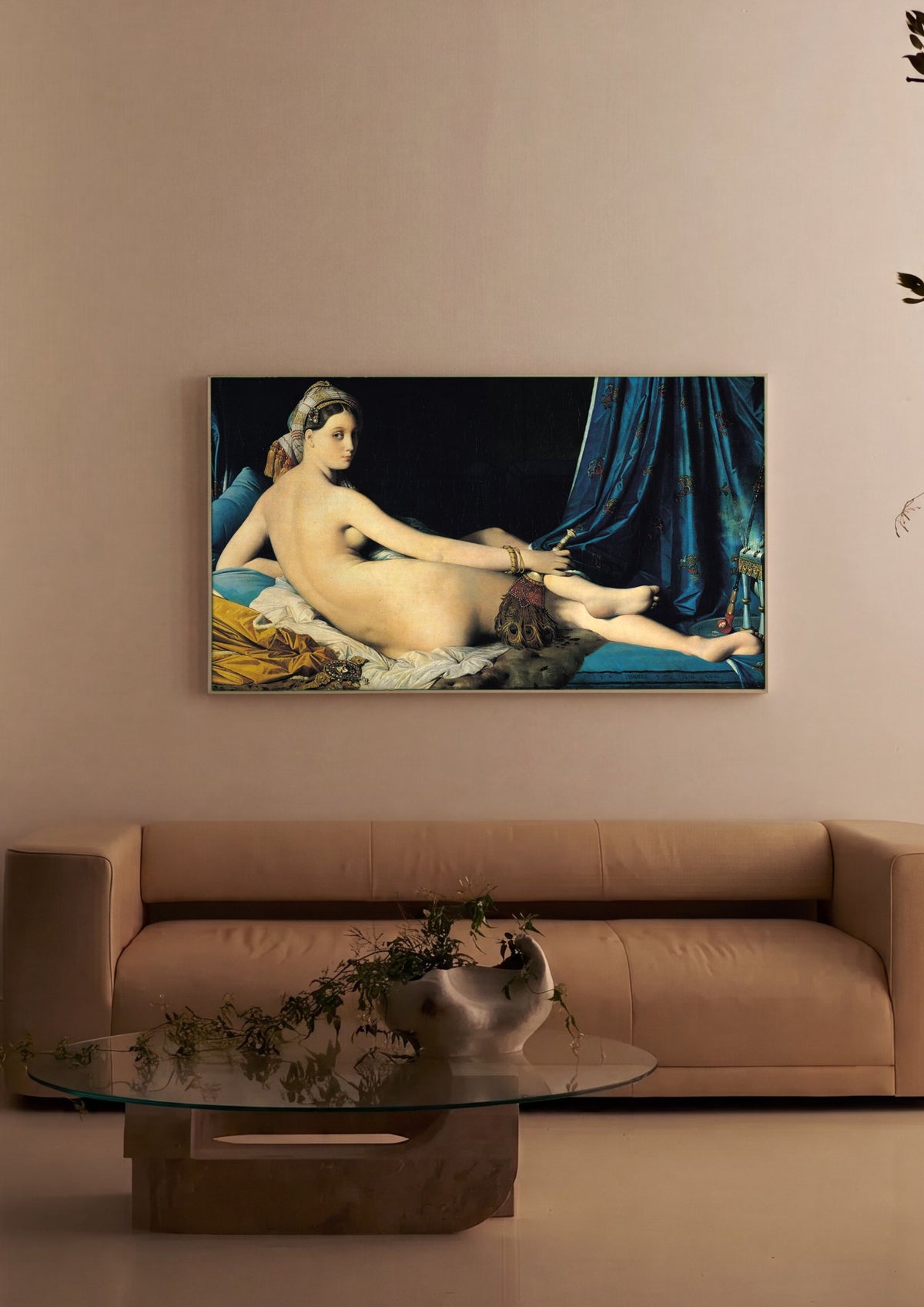 Quadro Decorativo Grande Odalisca - Ingres | quadro emoldurado na parede
