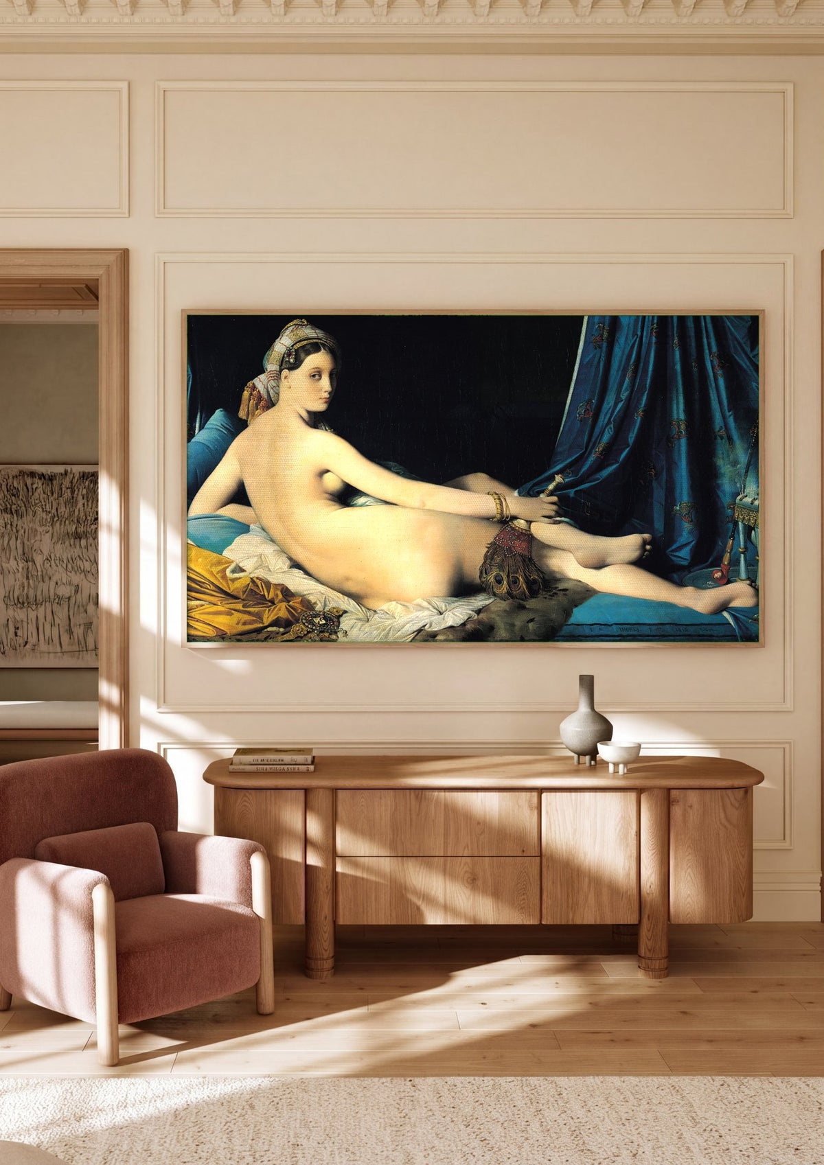 Quadro Decorativo Grande Odalisca - Ingres | quadro emoldurado na parede