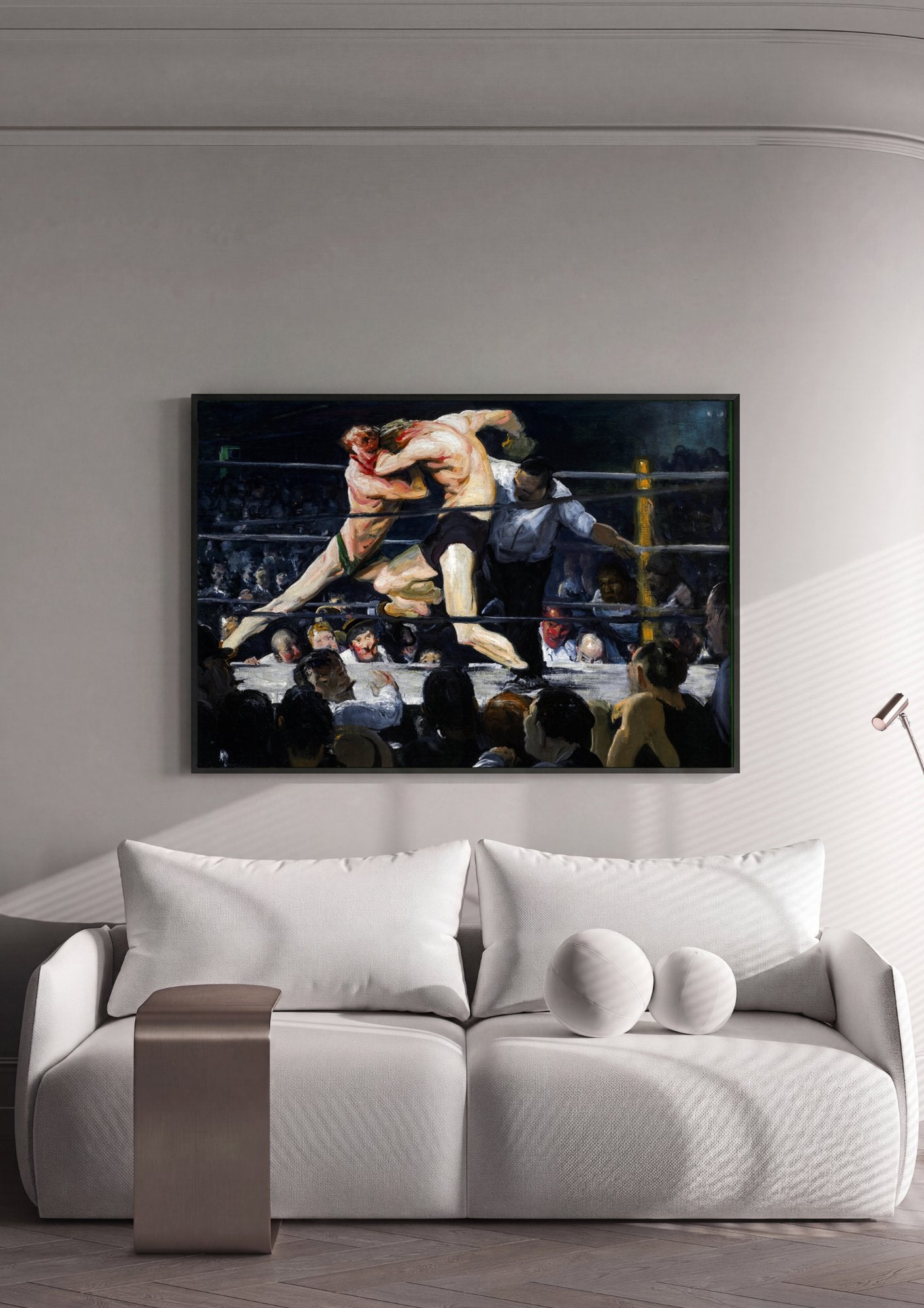 Quadro Decorativo Both Members of This Club - George Bellows em ambiente decorado