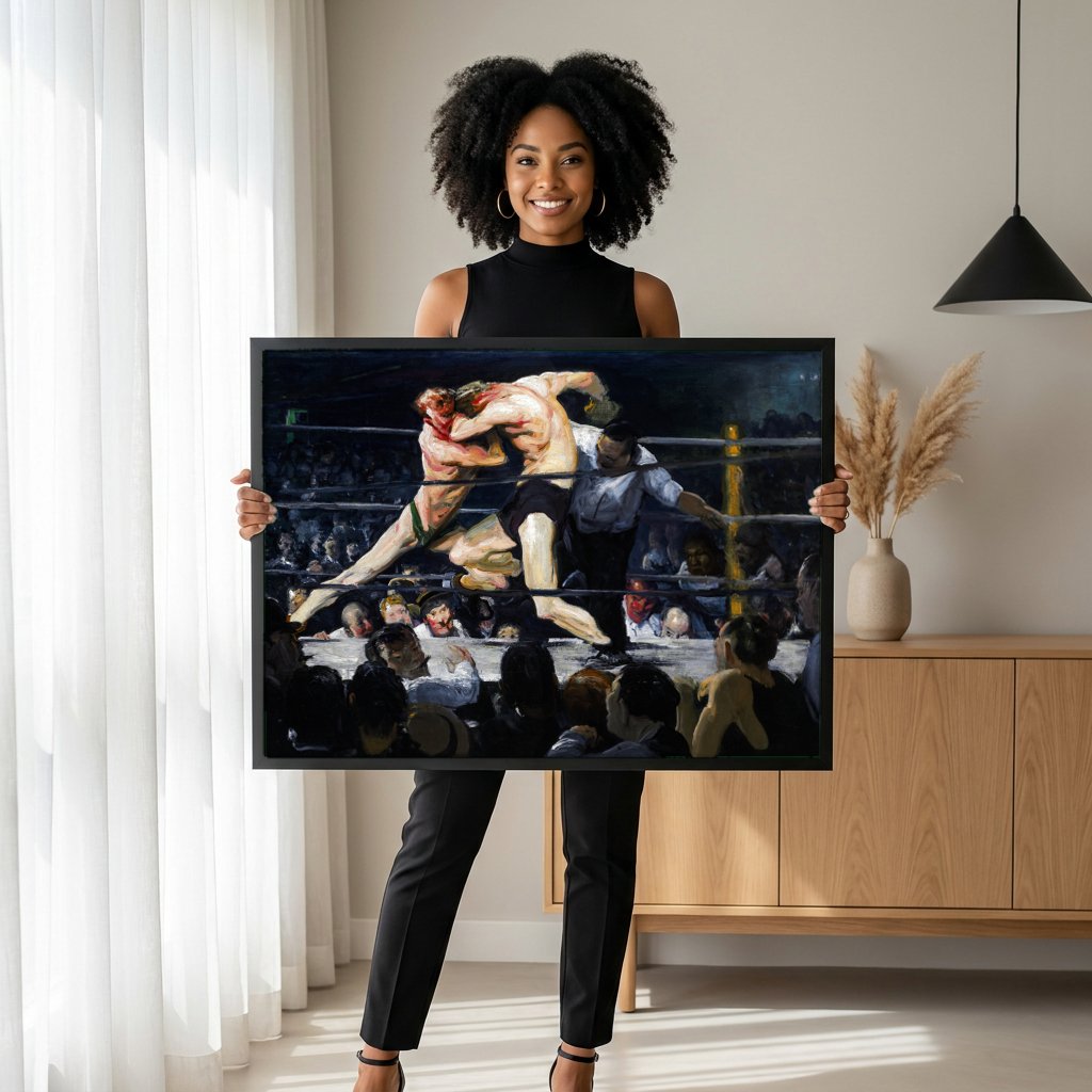 Quadro Decorativo Both Members of This Club - George Bellows com modelo em ambiente