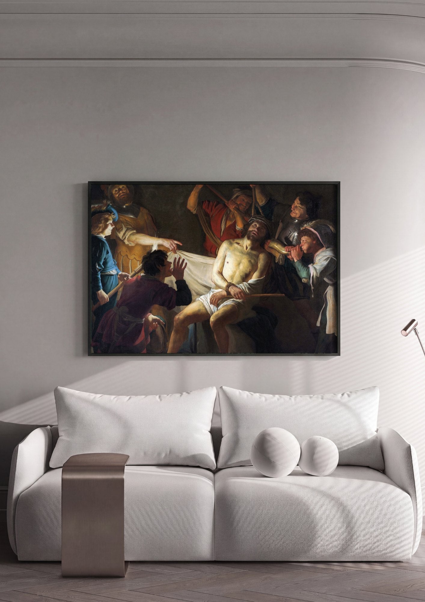 Quadro Decorativo A Coroação de Espinhos - Gerard van Honthorst | quadro emoldurado na parede