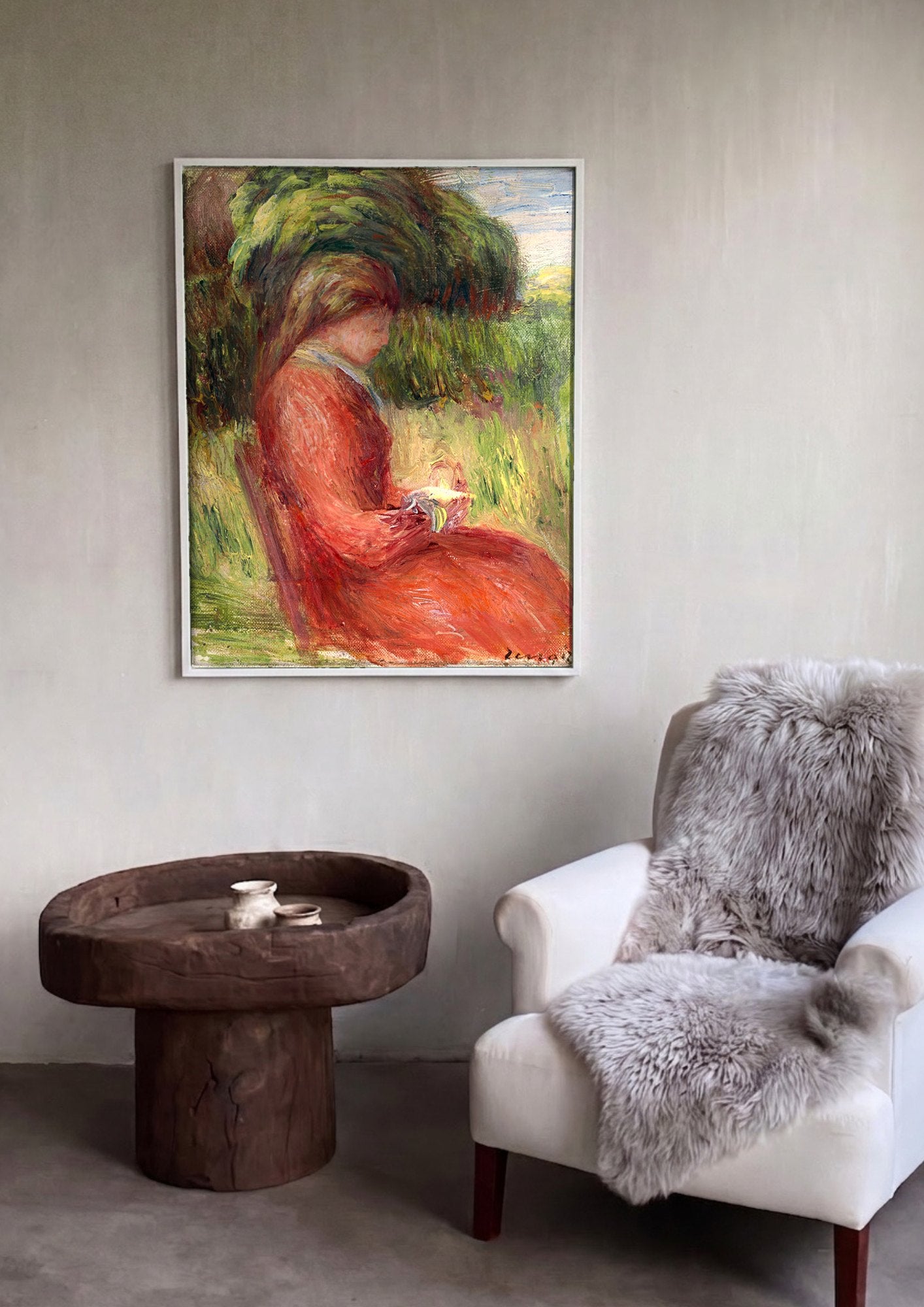 Quadro Decorativo A Leitura - Pierre-Auguste Renoir | quadro emoldurado na parede