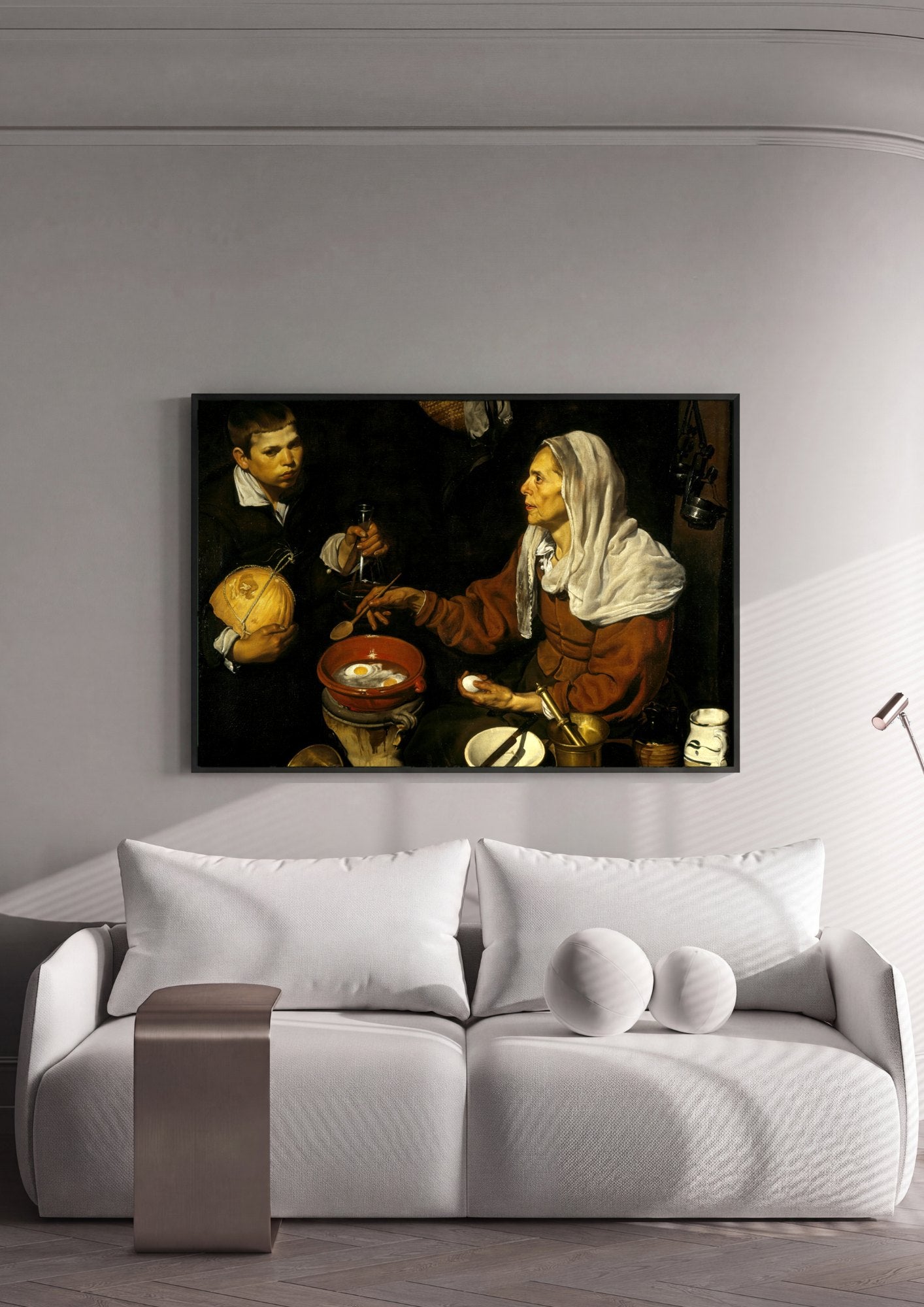Quadro Decorativo A Velha a Fritar Ovos - Diego Velázquez | quadro emoldurado na parede