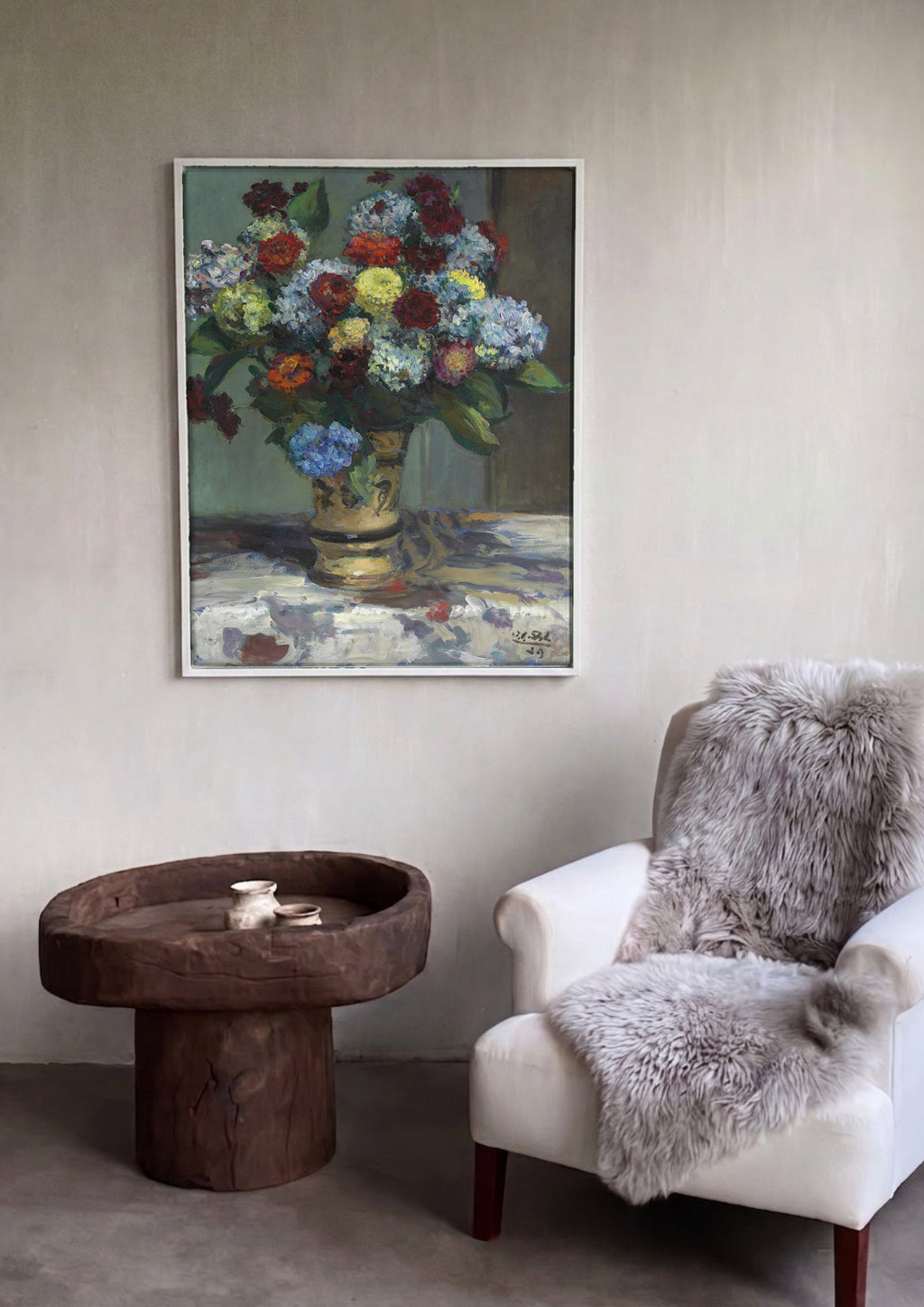 Quadro Decorativo Vaso de Flores - Jacques Émile Blanche | quadro emoldurado na parede