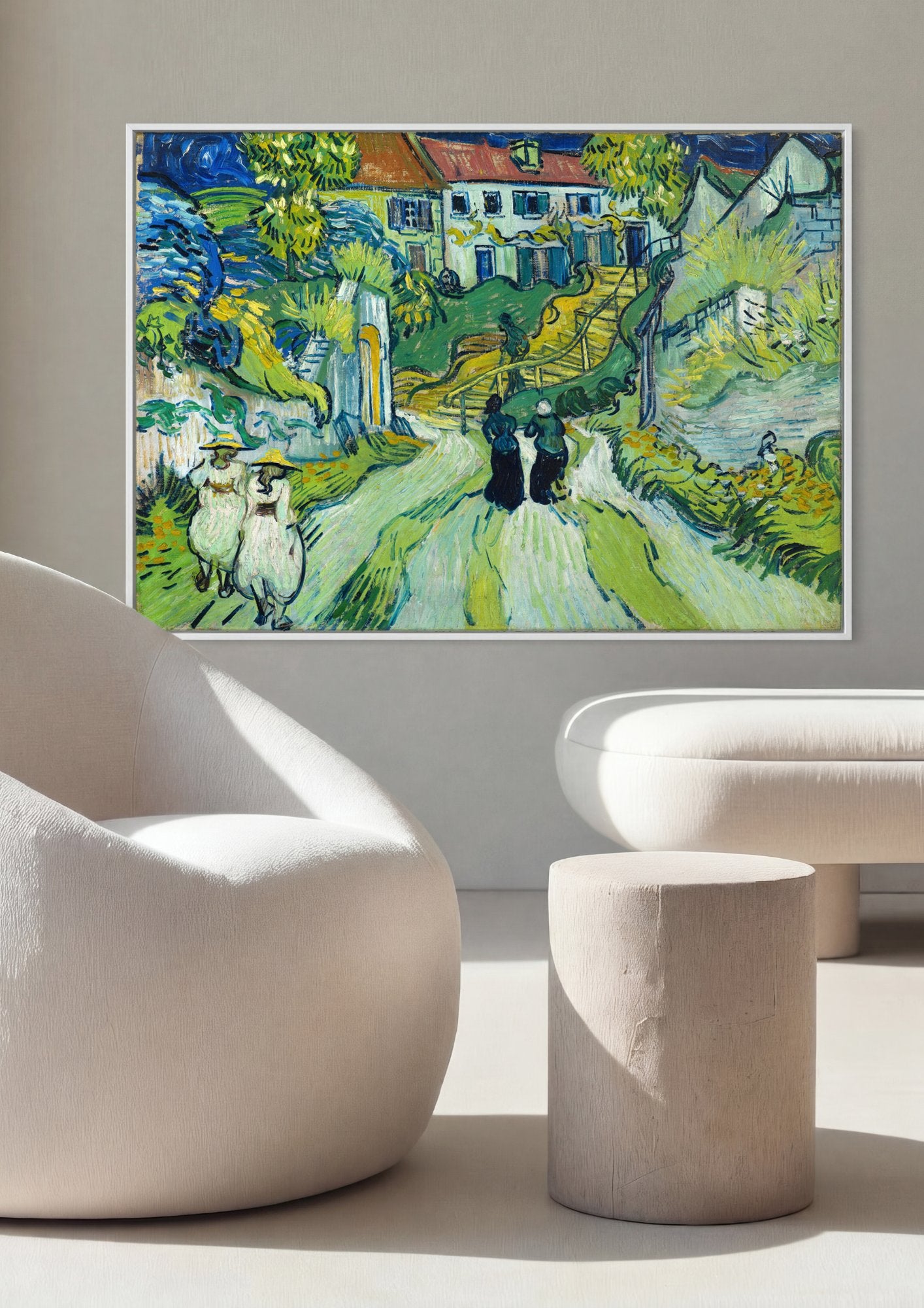 Quadro Decorativo A Rua, Saintes-Maries-de-la-Mer - Van Gogh em ambiente decorado