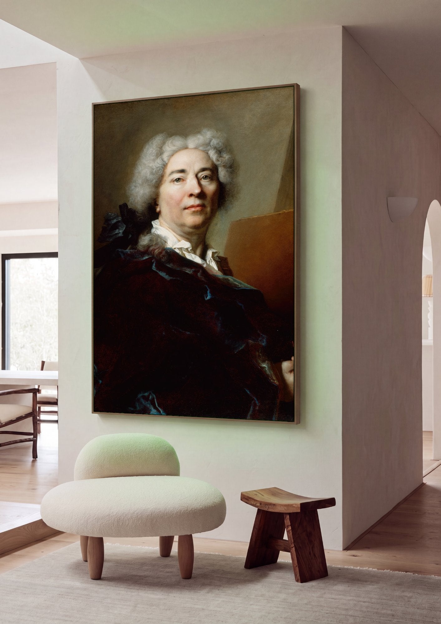 Quadro Decorativo Autorretrato - Nicolas de Largillière em ambiente decorado