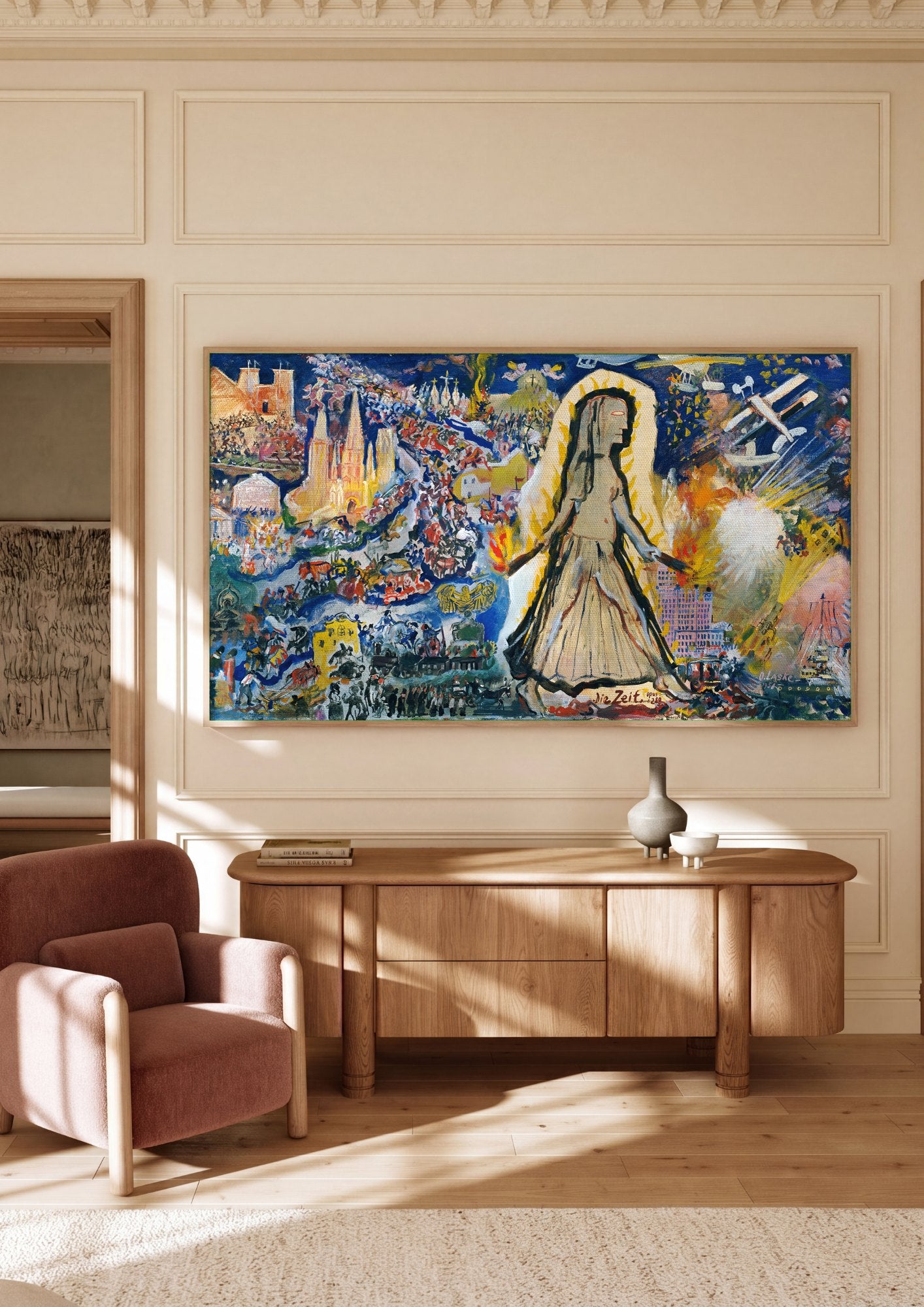 Quadro Decorativo A Passagem do Tempo - Oskar Laske | quadro emoldurado na parede