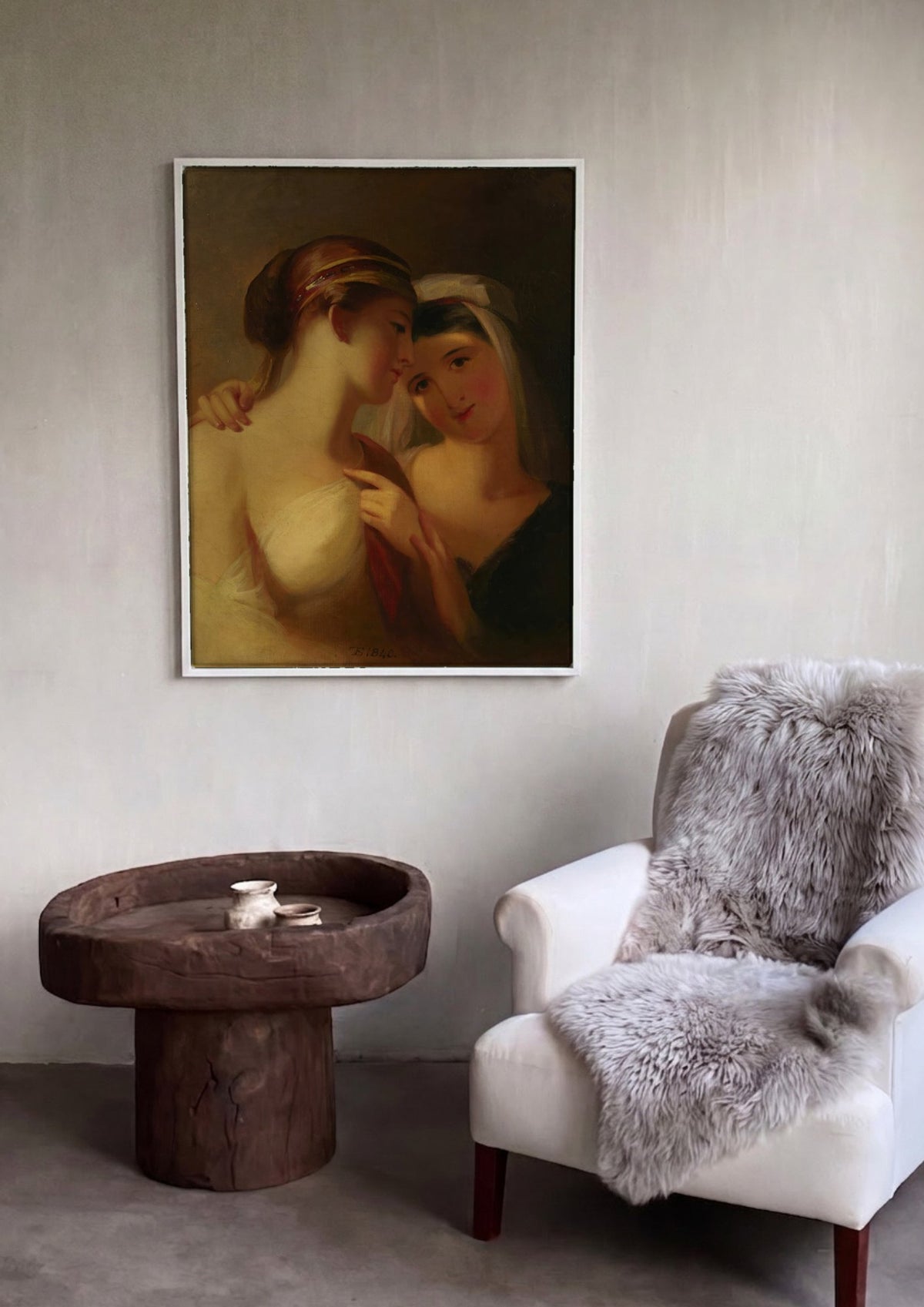 Quadro Decorativo 'As Duas Irmãs' - Thomas Sully | quadro emoldurado na parede