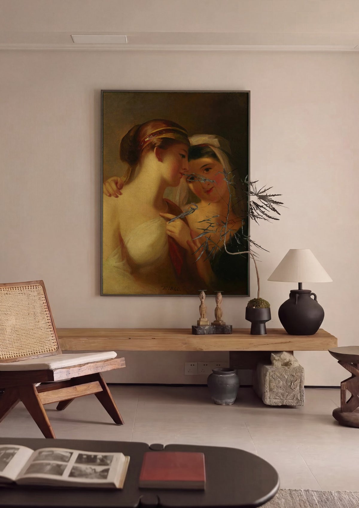 Quadro Decorativo 'As Duas Irmãs' - Thomas Sully | quadro emoldurado na parede