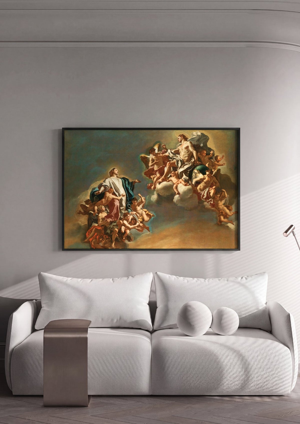 Quadro Decorativo A Assunção da Virgem - Solimena | quadro emoldurado na parede