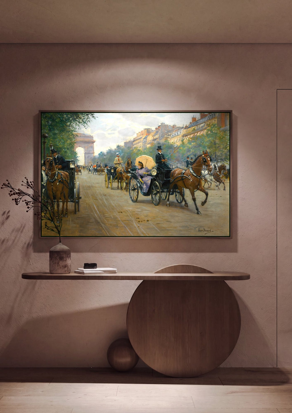 Quadro Decorativo A Avenida dos Champs-Élysées - Jean Béraud em ambiente decorado