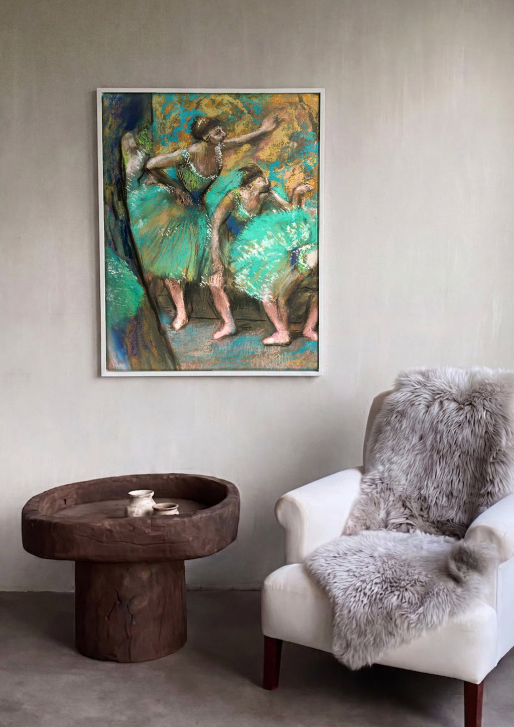 Quadro Decorativo Ballet de Bailarinas - Edgar Degas em ambiente decorado