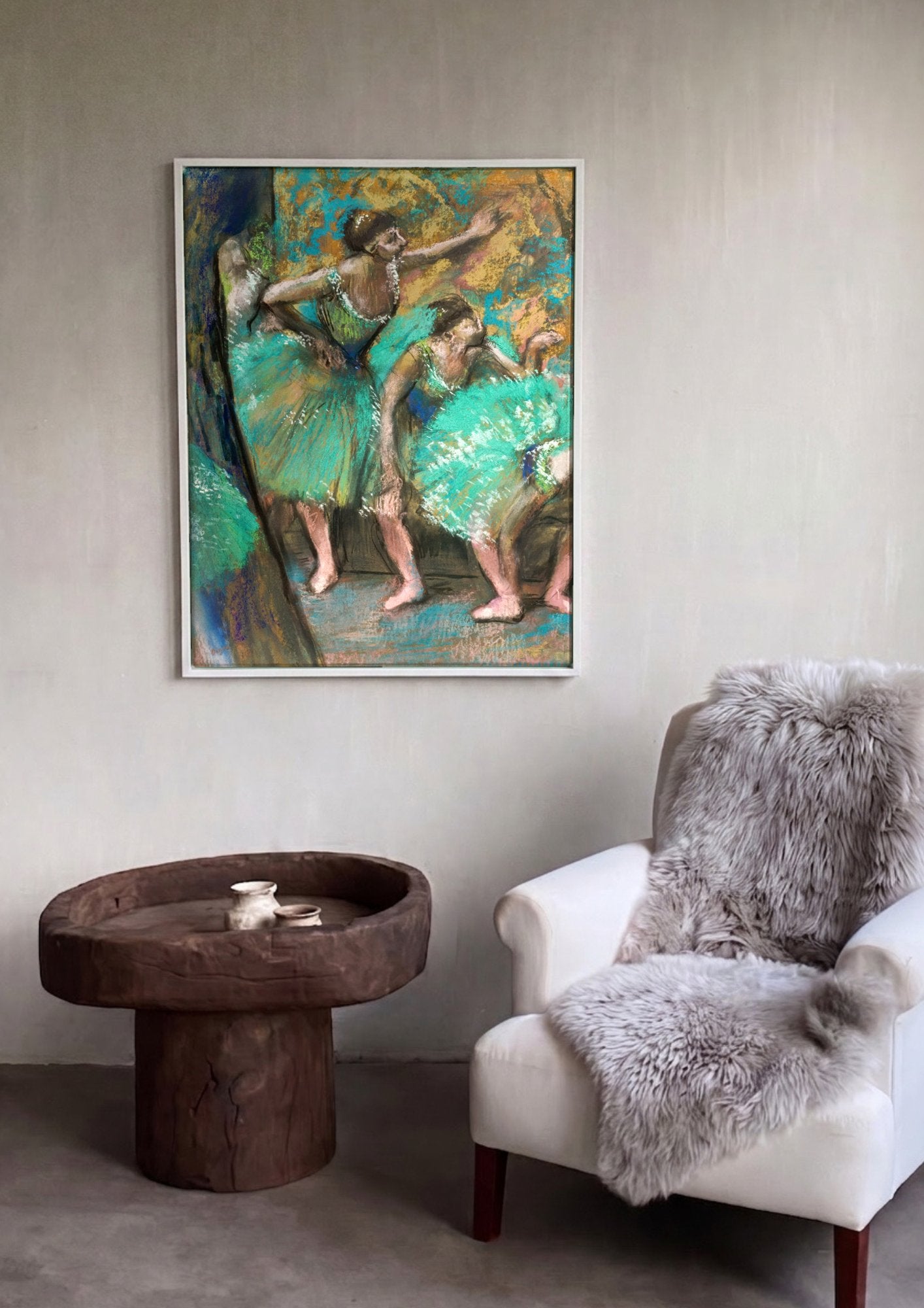 Quadro Decorativo Ballet de Bailarinas - Edgar Degas em ambiente decorado