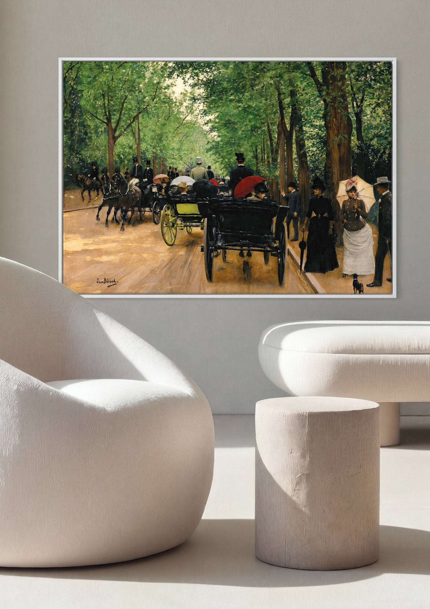 Quadro Decorativo A Avenida dos Champs-Élysées - Jean Béraud em ambiente decorado