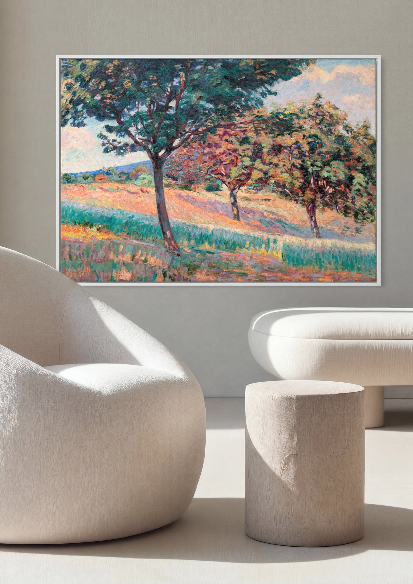 Quadro Decorativo Paisagem com Árvores - Guillaumin em ambiente decorado
