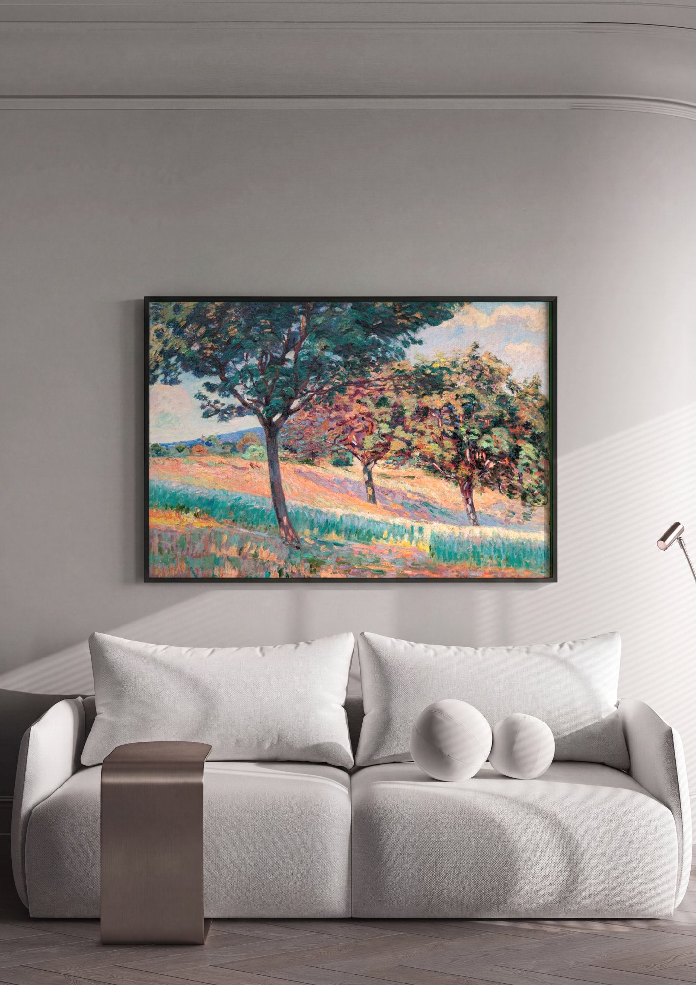 Quadro Decorativo Paisagem com Árvores - Guillaumin em ambiente decorado