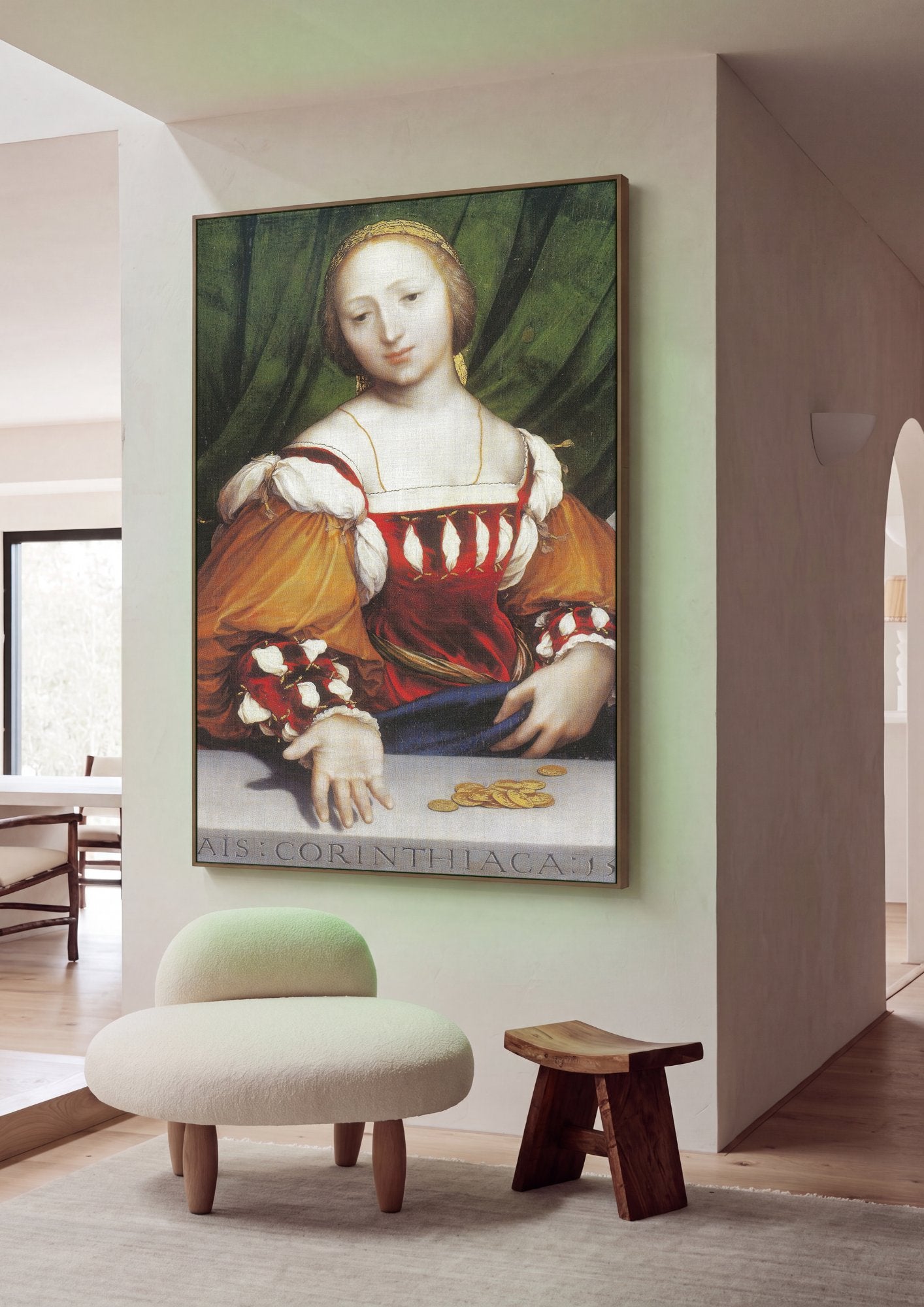 Quadro Decorativo Lais de Corinto - Hans Holbein, o Jovem em ambiente decorado