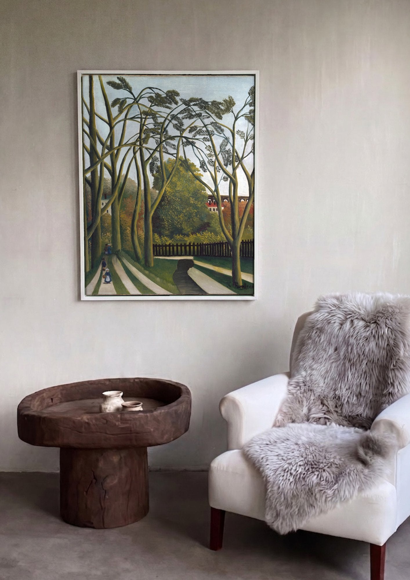 Quadro Decorativo A Alameda de Arvores - Henri Rousseau em ambiente decorado