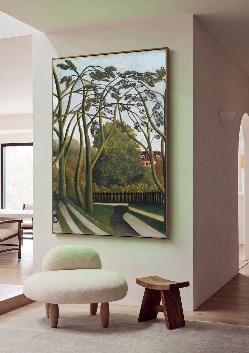 Quadro Decorativo A Alameda de Arvores - Henri Rousseau em ambiente decorado