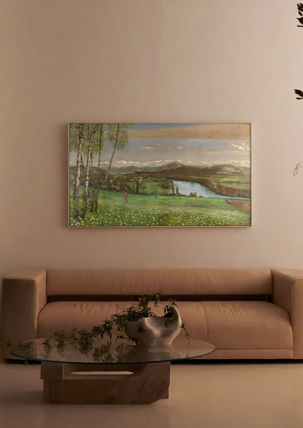 Quadro Decorativo Paisagem com Bétulas - Hans Thoma em ambiente decorado